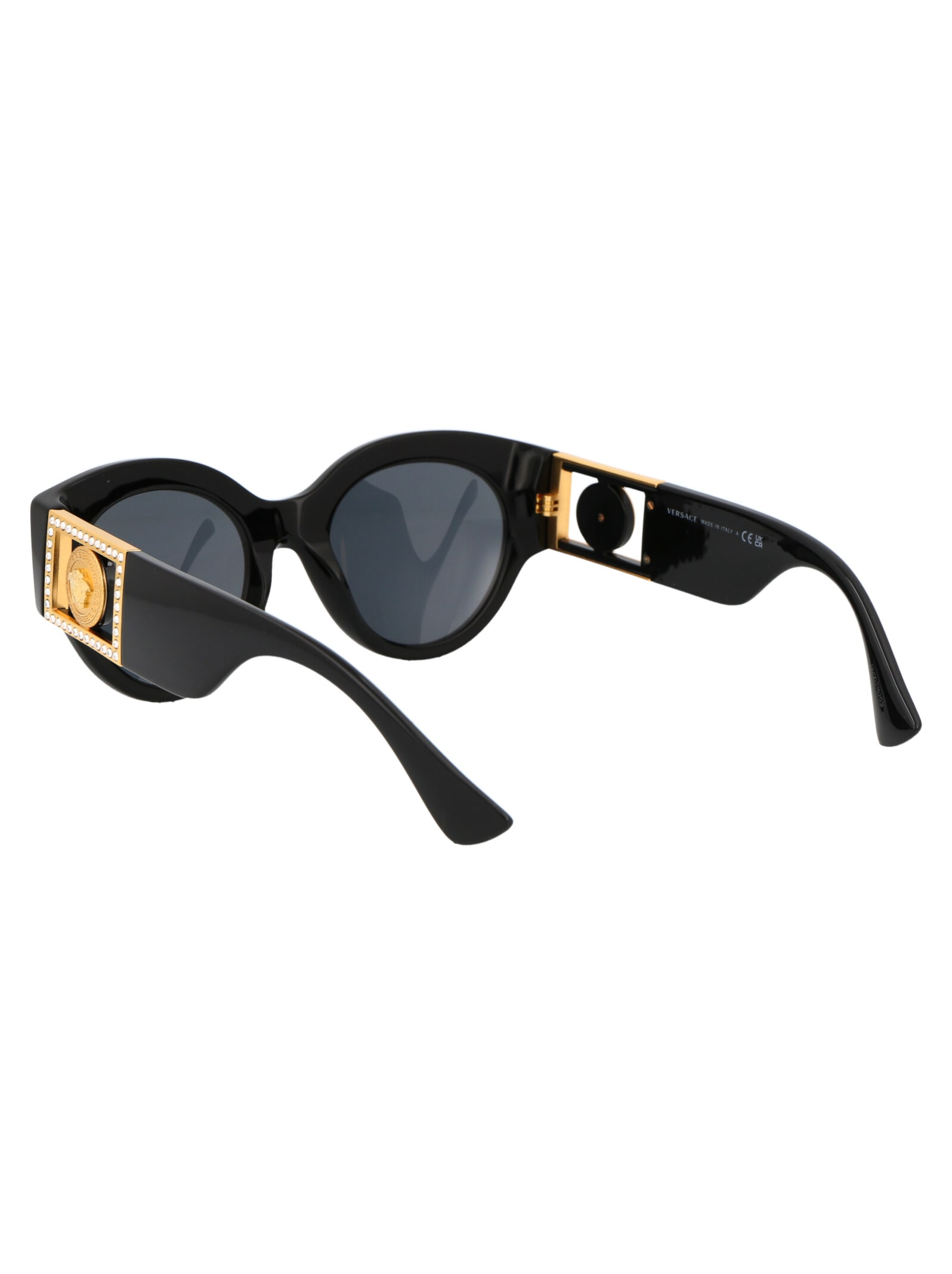 Shop Versace 0ve4438b Sunglasses In Gb1/87 Black