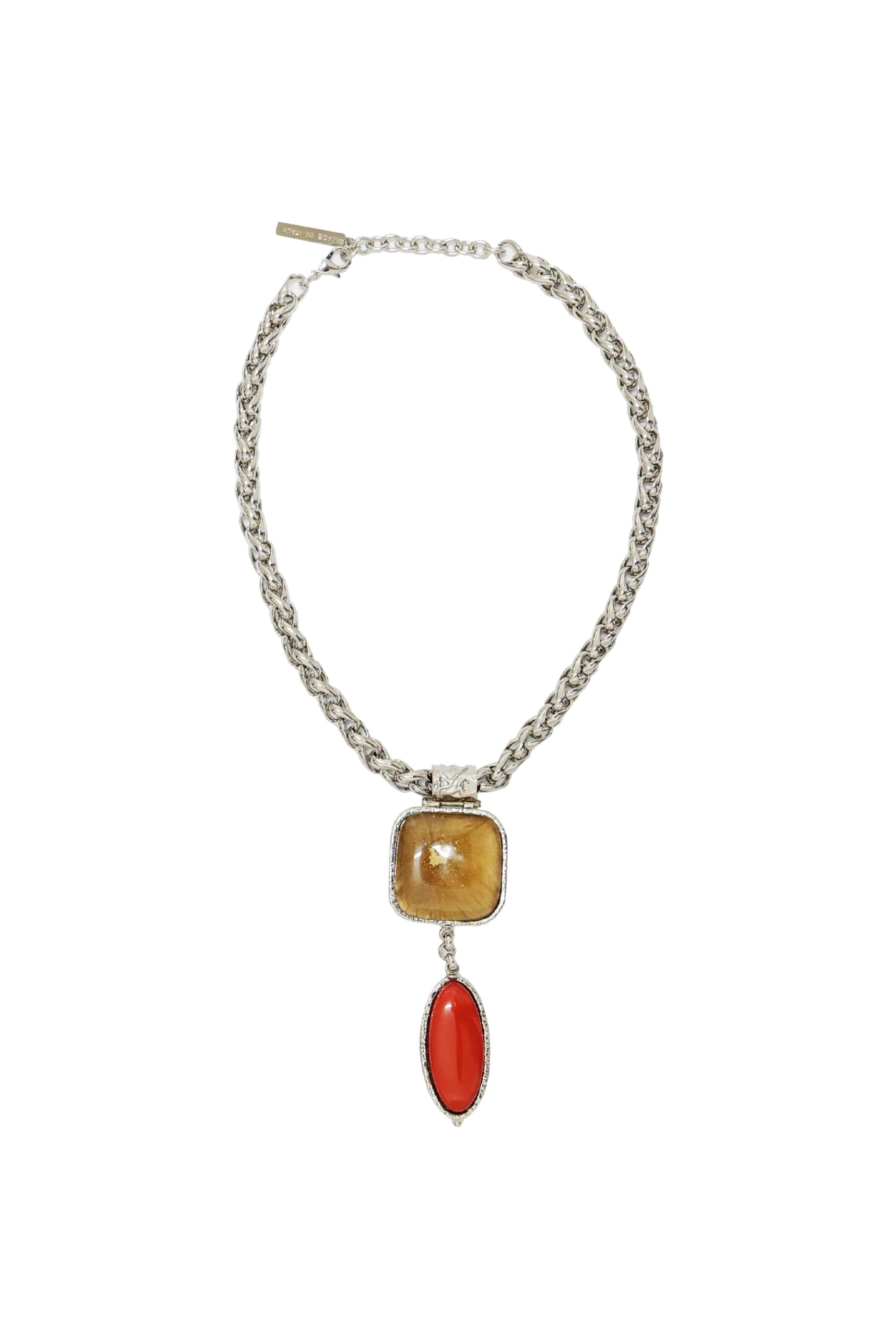 Shop Alberta Ferretti Necklace In Orange