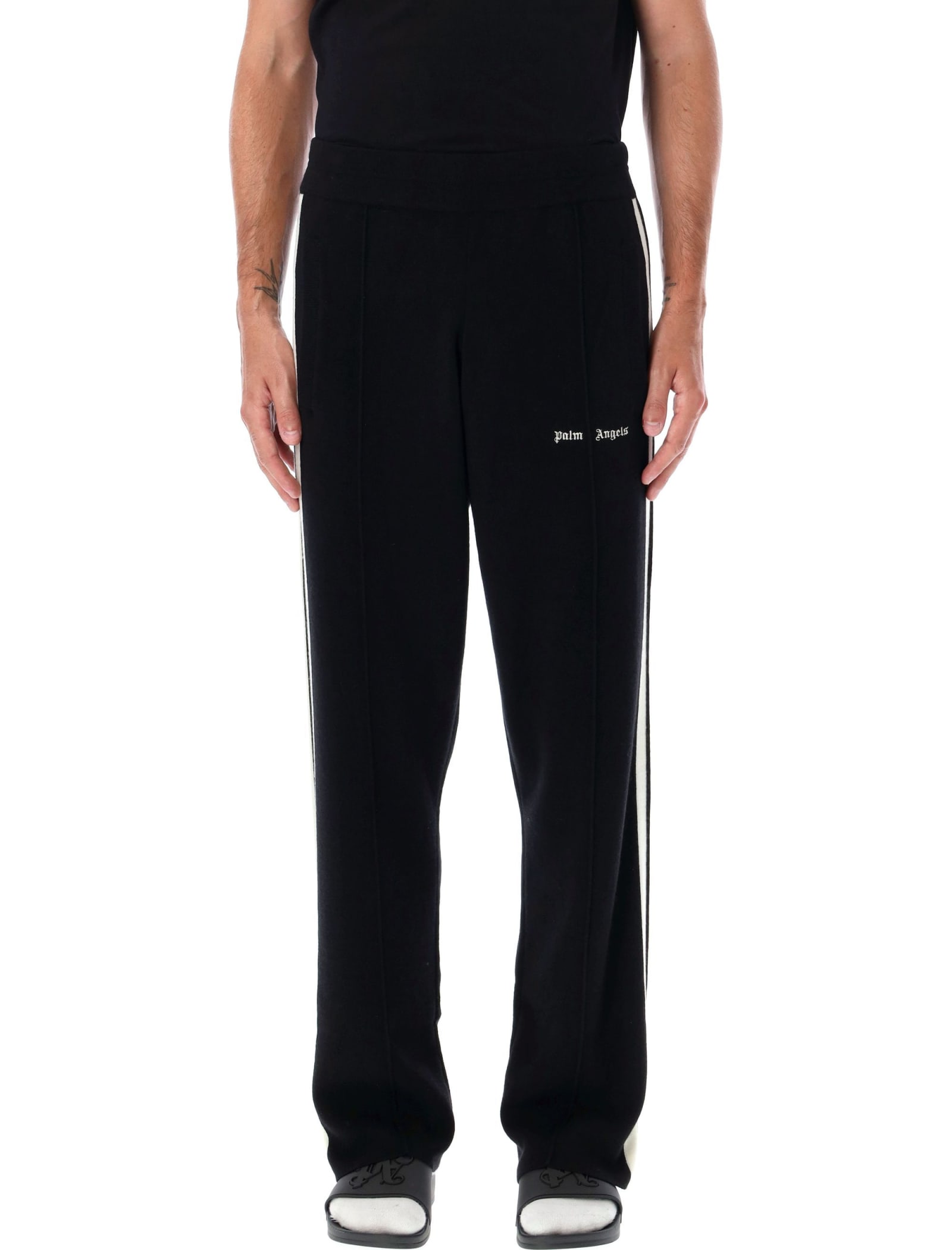 Shop Palm Angels Knit Trackpant In Black