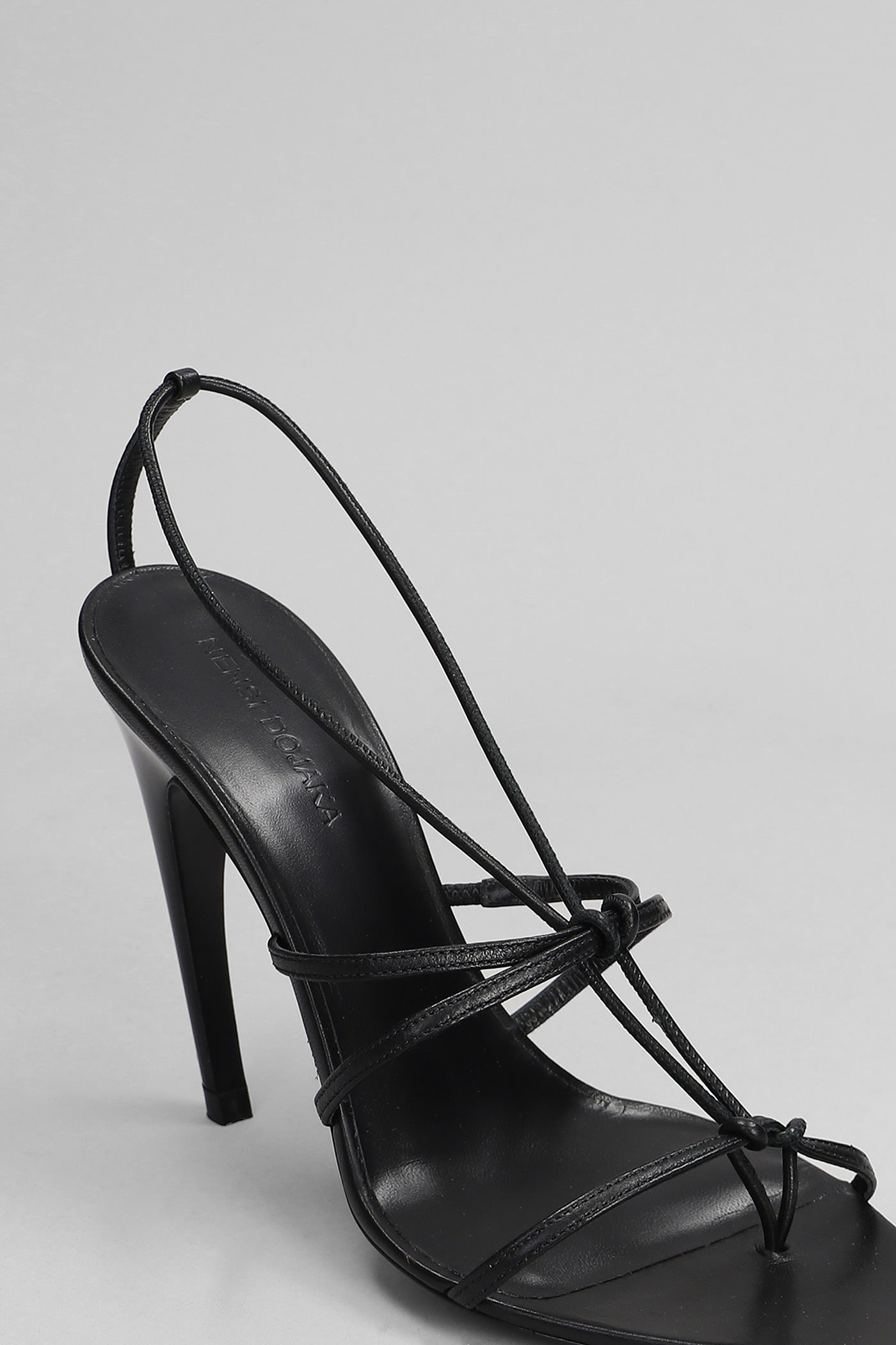 Shop Nensi Dojaka Sandals In Black Leather