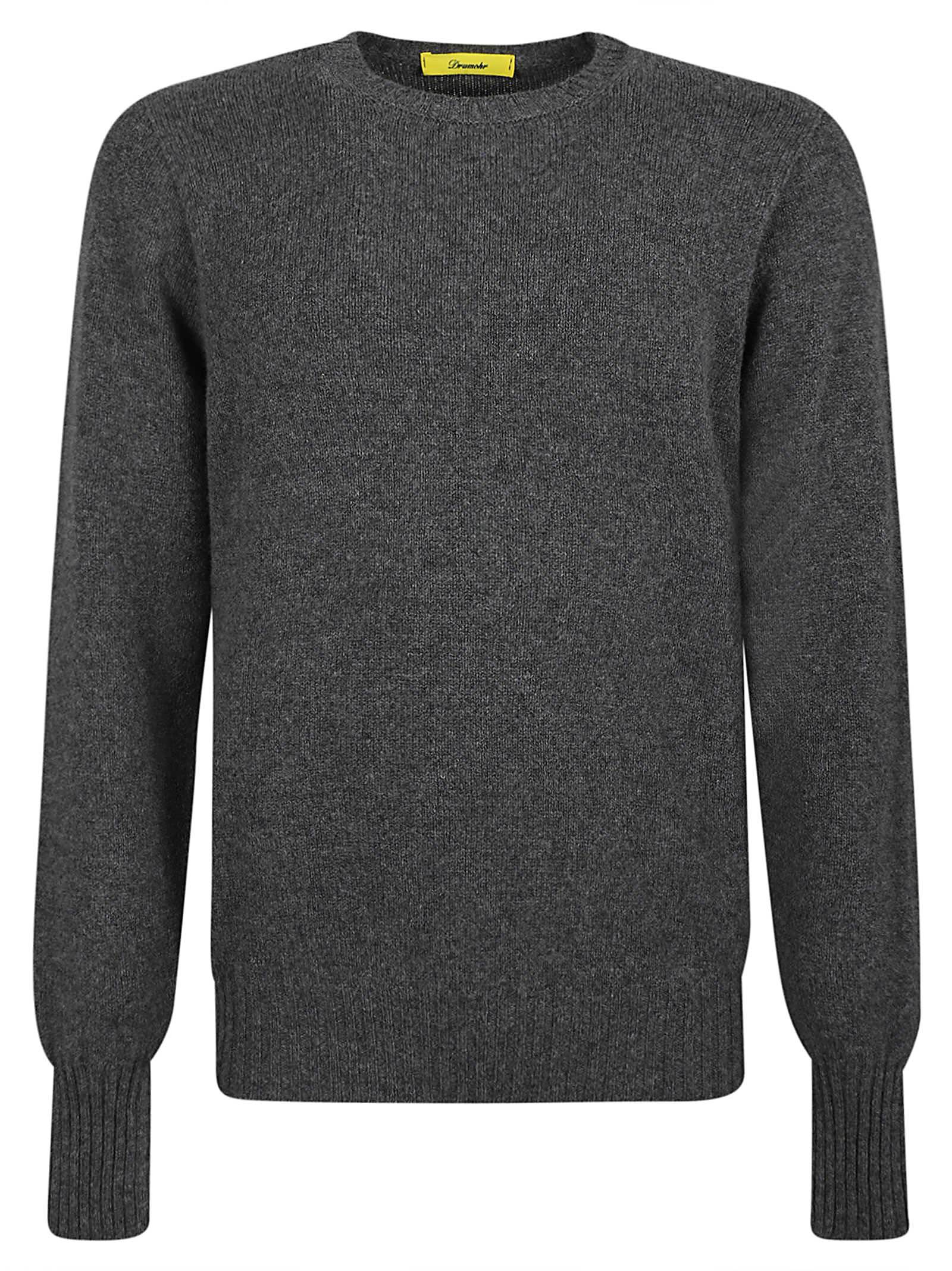Round Neck Rib Trim Plain Sweater