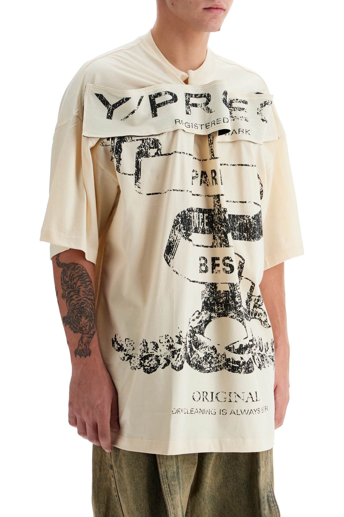 Shop Y/project Paris Best T-shirt With In Light Sand