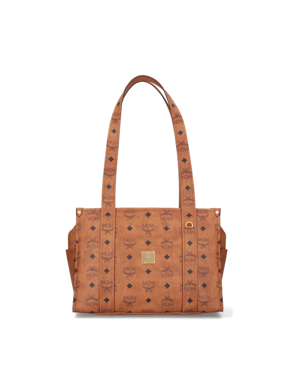 Mcm Aren Tote Bag In Brown