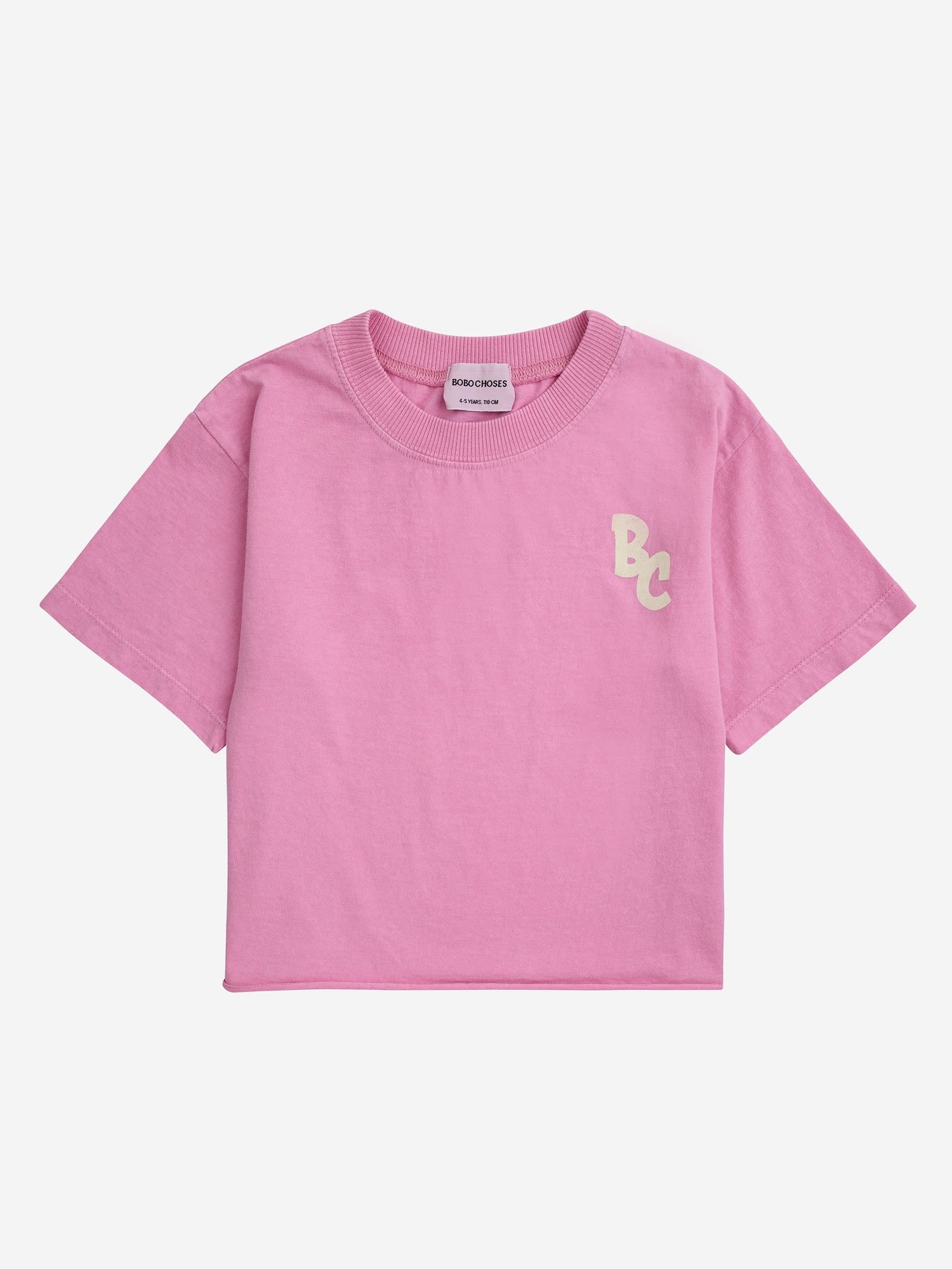 BOBO CHOSES PINK T-SHIRT FOR GIRL WITH LOGO