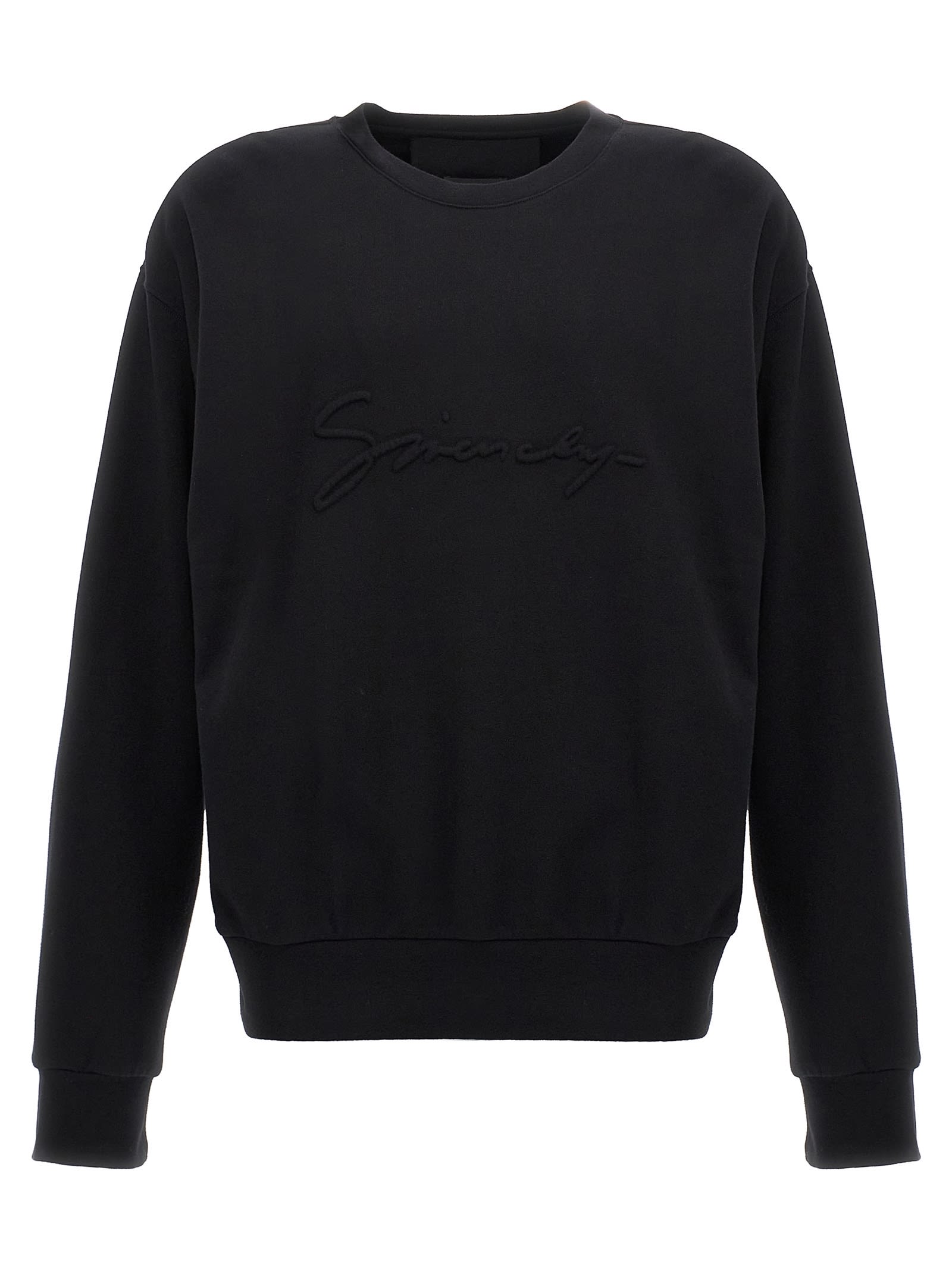 Shop Givenchy Embossed Logo Sweatshirt In Black