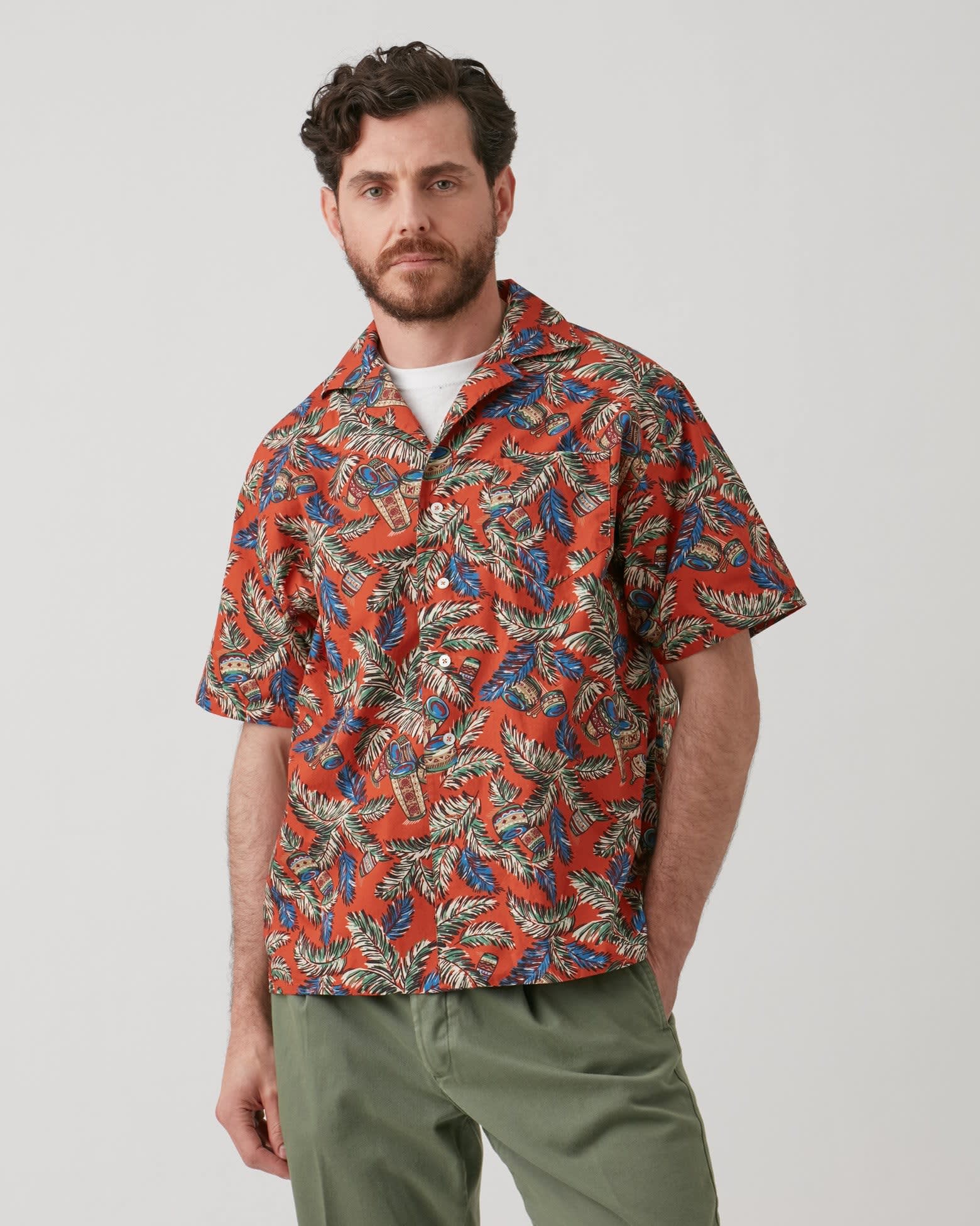 Doppiaa Aambala Tropical Pattern Shirt
