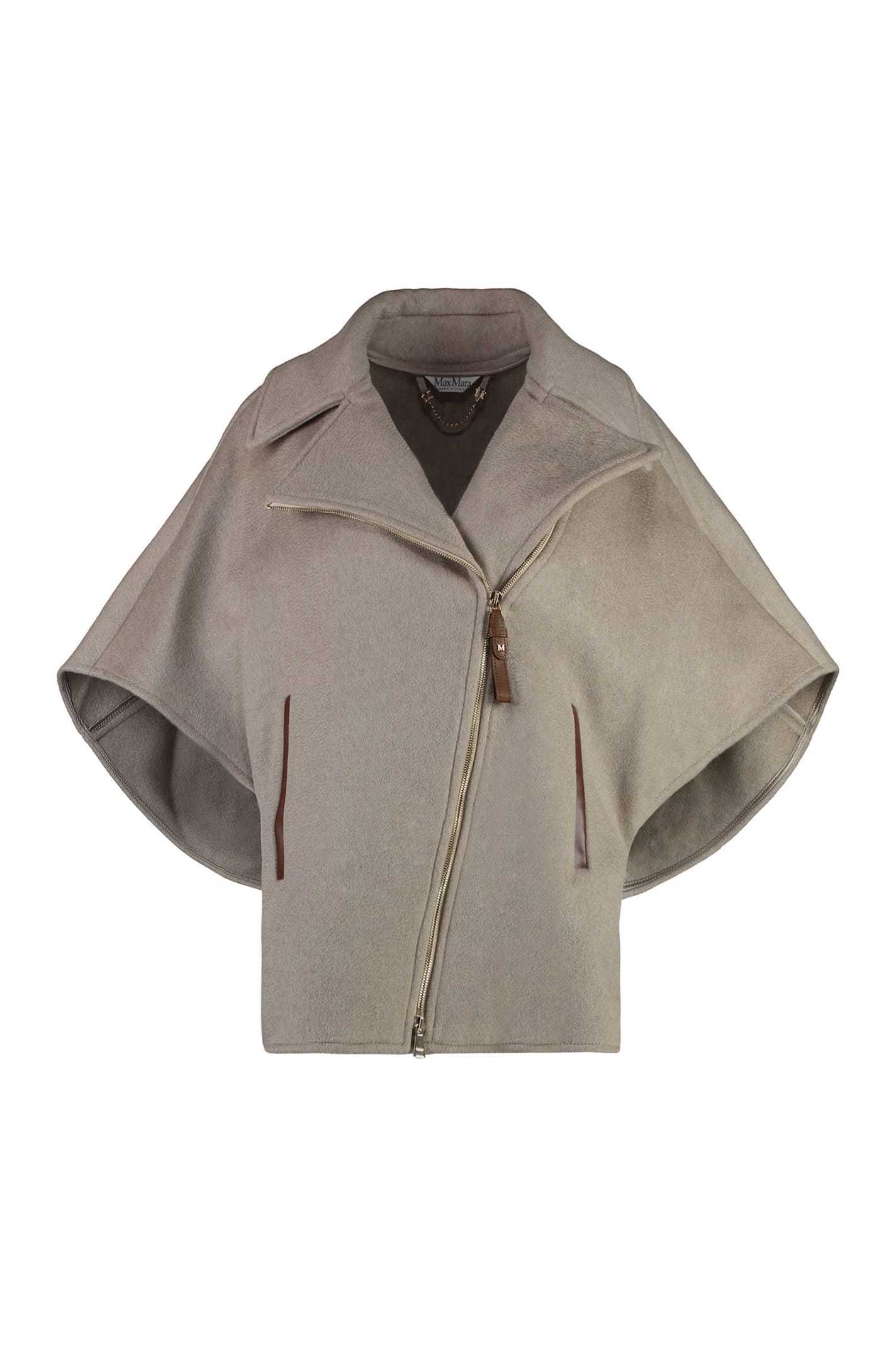 Shop Max Mara Segnale Cashmere Cape-coat In Ecru