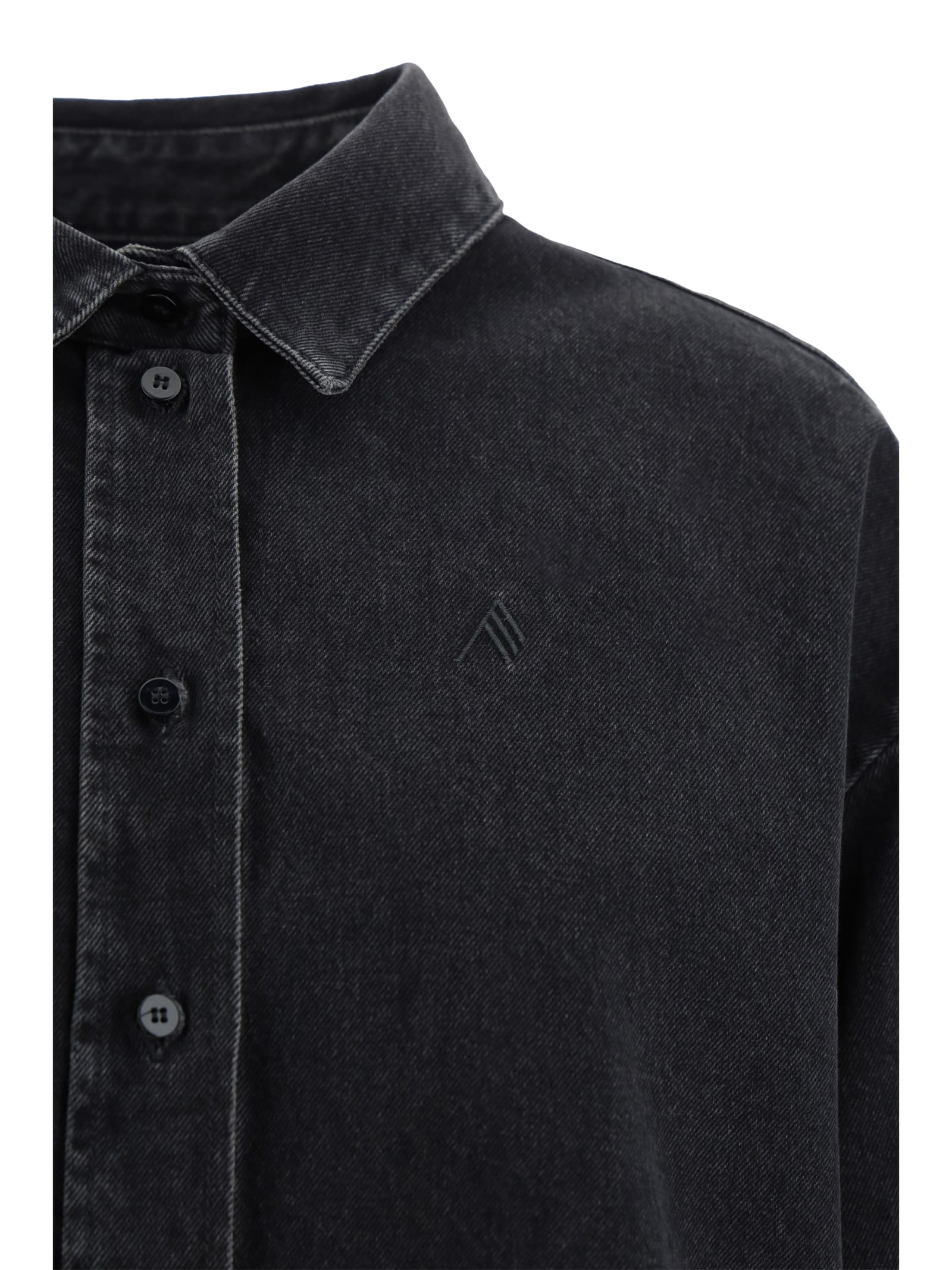 Shop Attico Diana Shirt In Black
