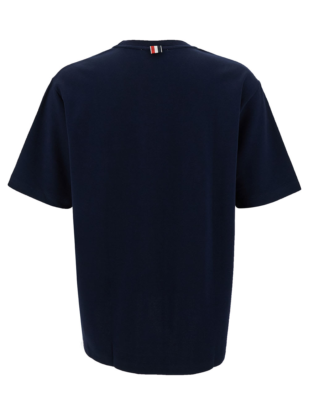 Thom Browne Oversized S/s Pocket Tee In Navy
