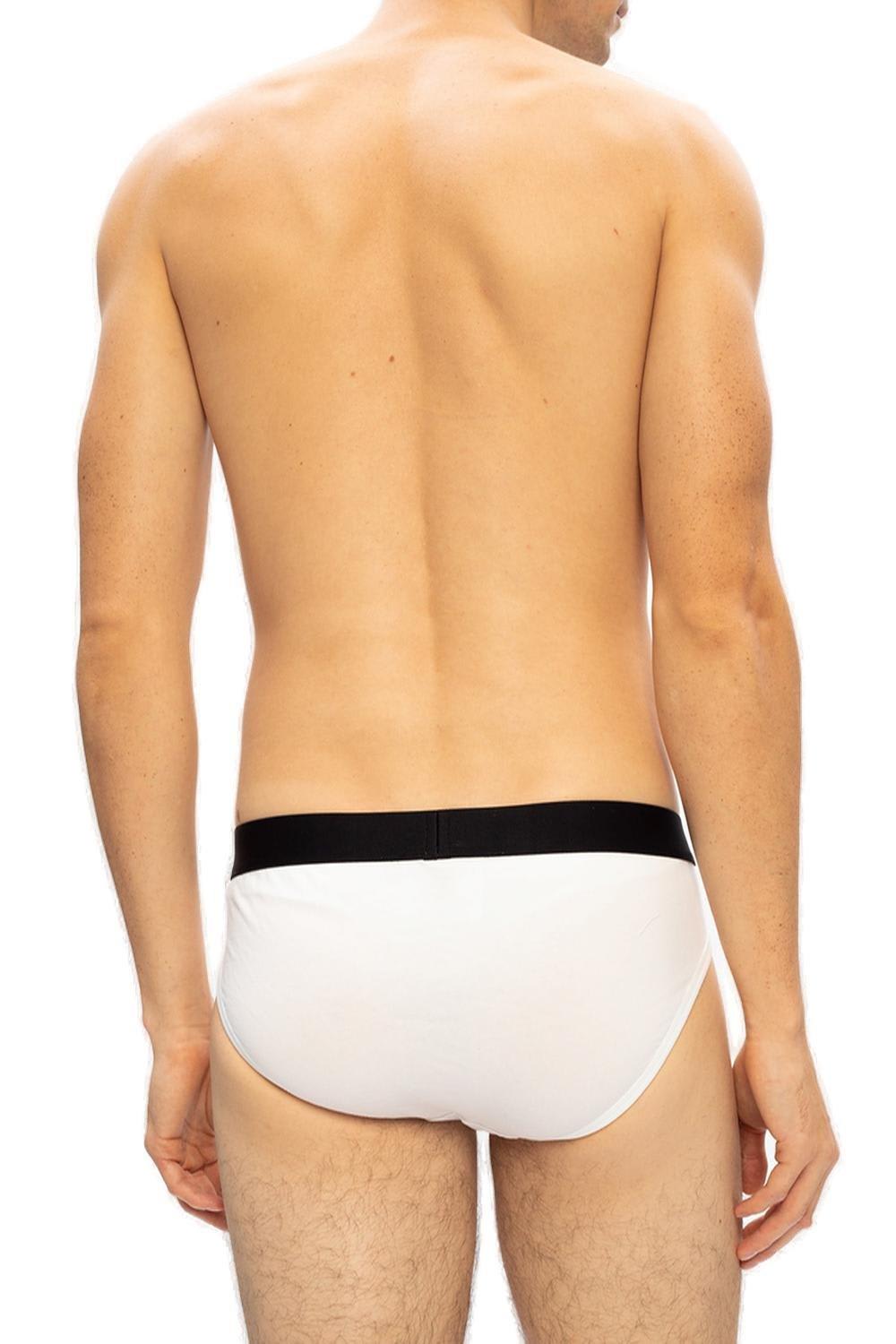 Dsquared2 Logo-waistband Pack Of Two Boxer Shorts In White