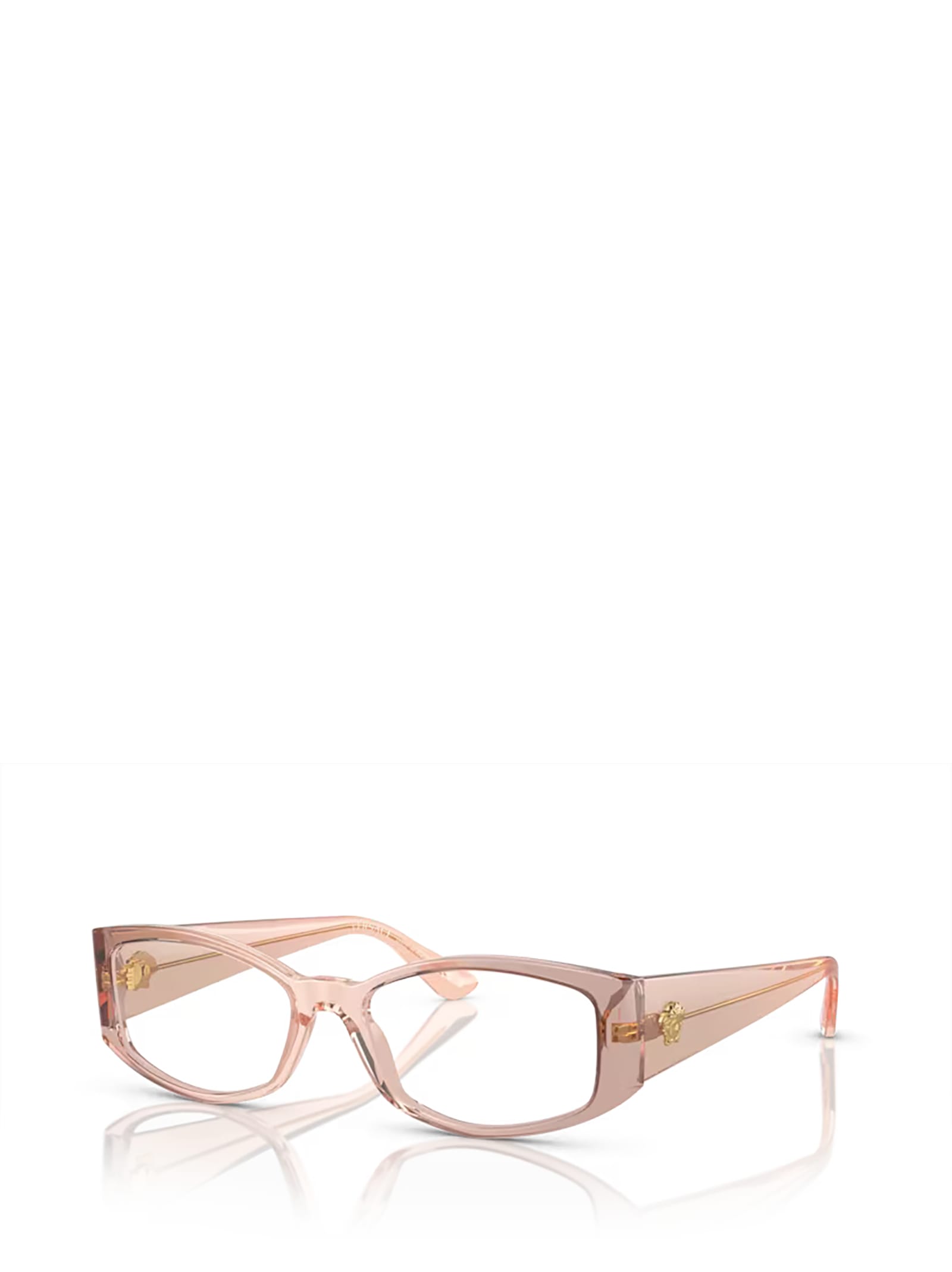 Shop Versace Ve3343 Peach Gradient Beige Glasses