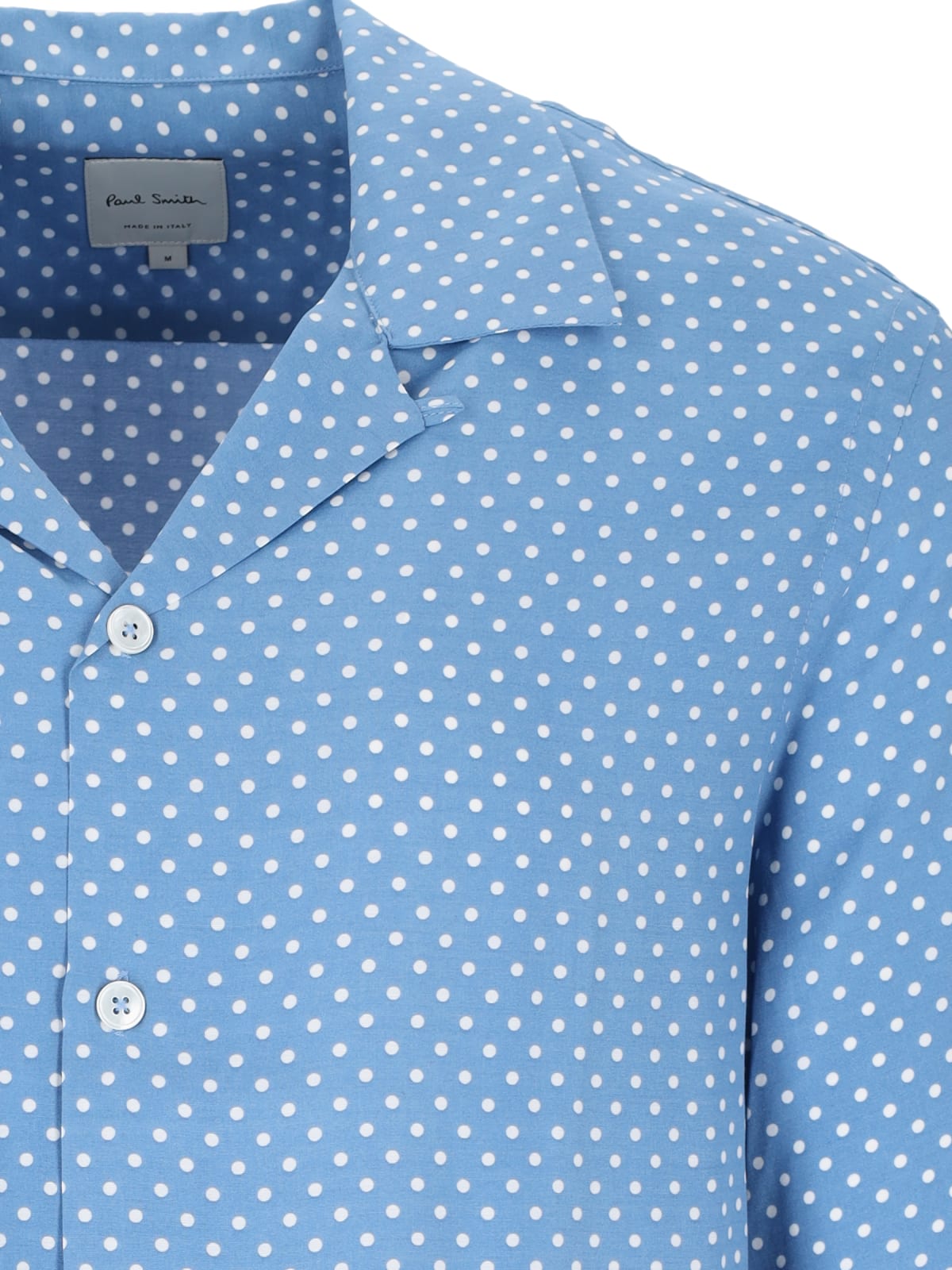 Shop Paul Smith Polka Dot Shirt In Light Blue