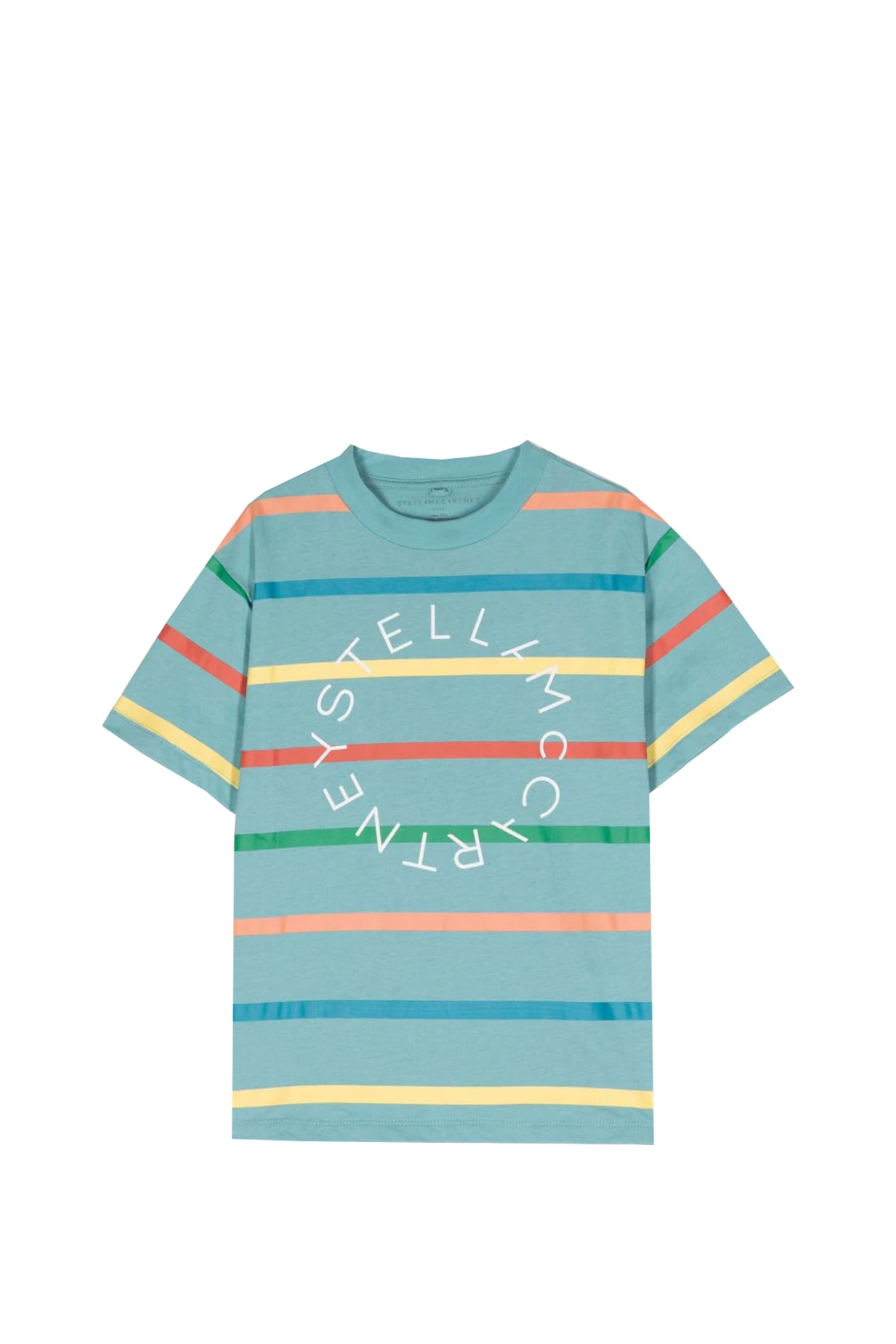 Stella Mccartney Kids' T-shirt With Print In Light Blue