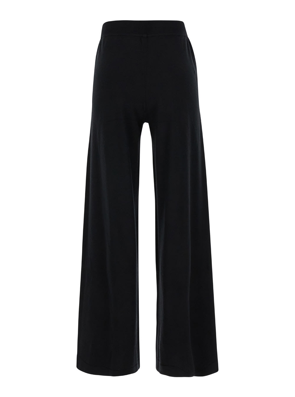 Shop P.a.r.o.s.h Black Relaxed Pants With Drawstring In Fabric Woman