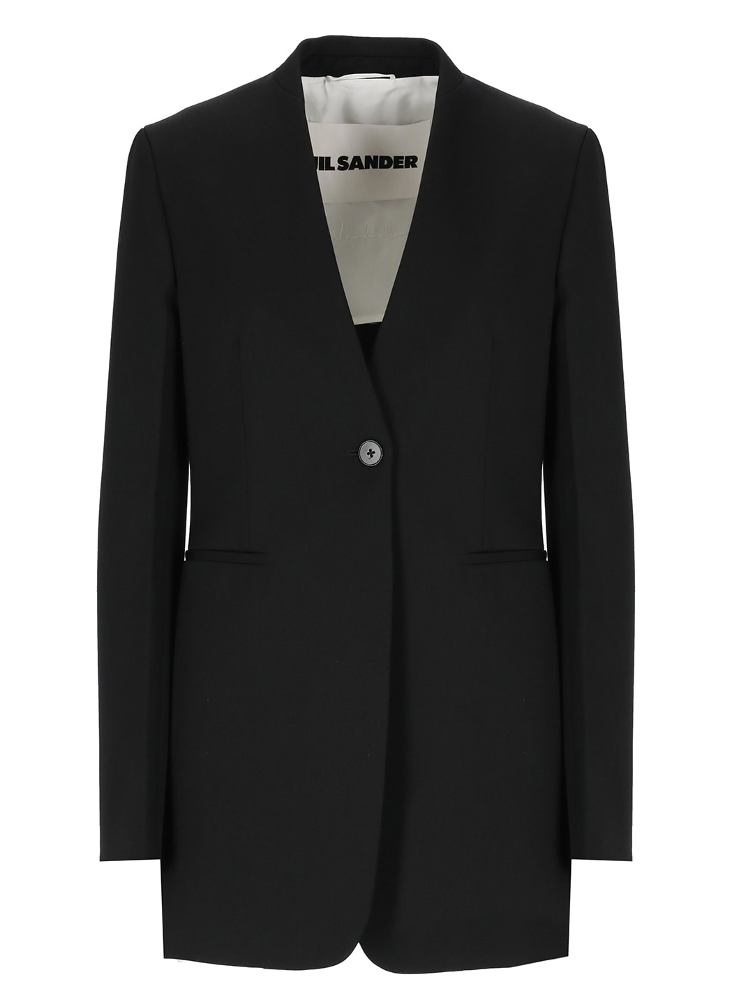 Shop Jil Sander Wool Single-breasted Jacket In Black