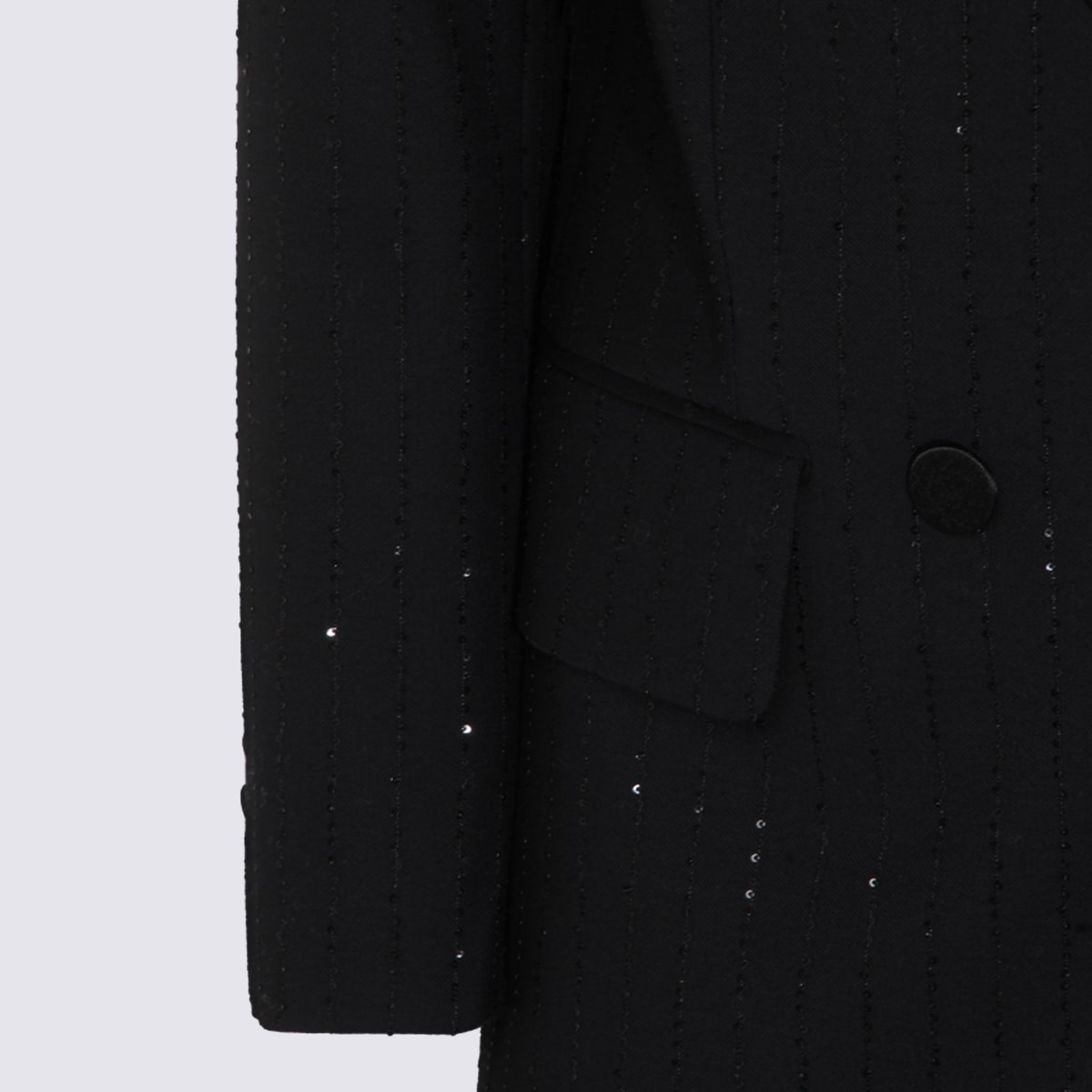 Max Mara Black Wool Appia Blazer In Black