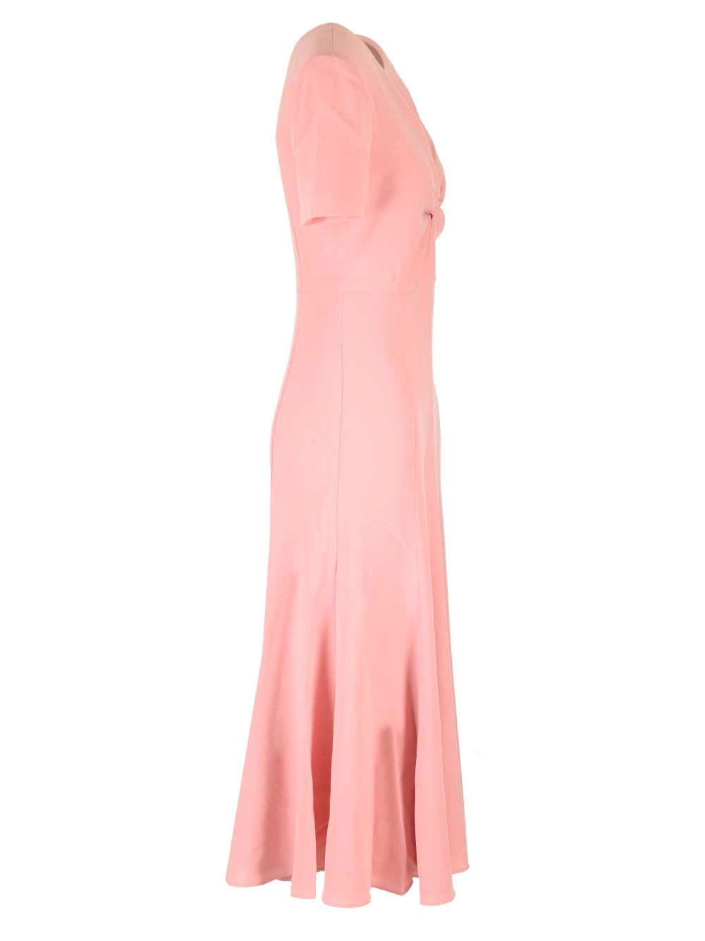 Shop Roland Mouret Cady Midi Dress In Rose