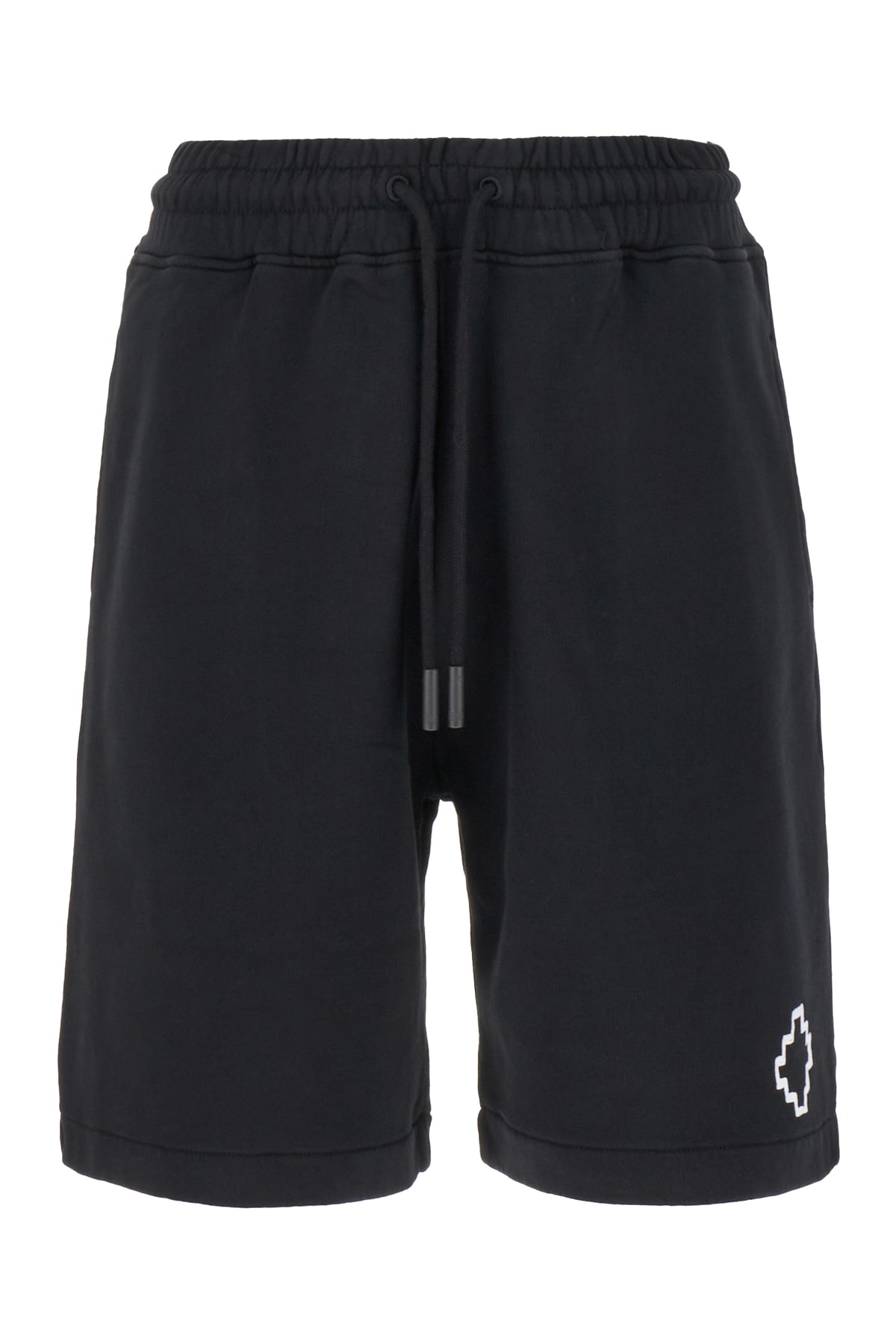 Marcelo Burlon County Of Milan Black Cotton Bermuda Shorts In 1001