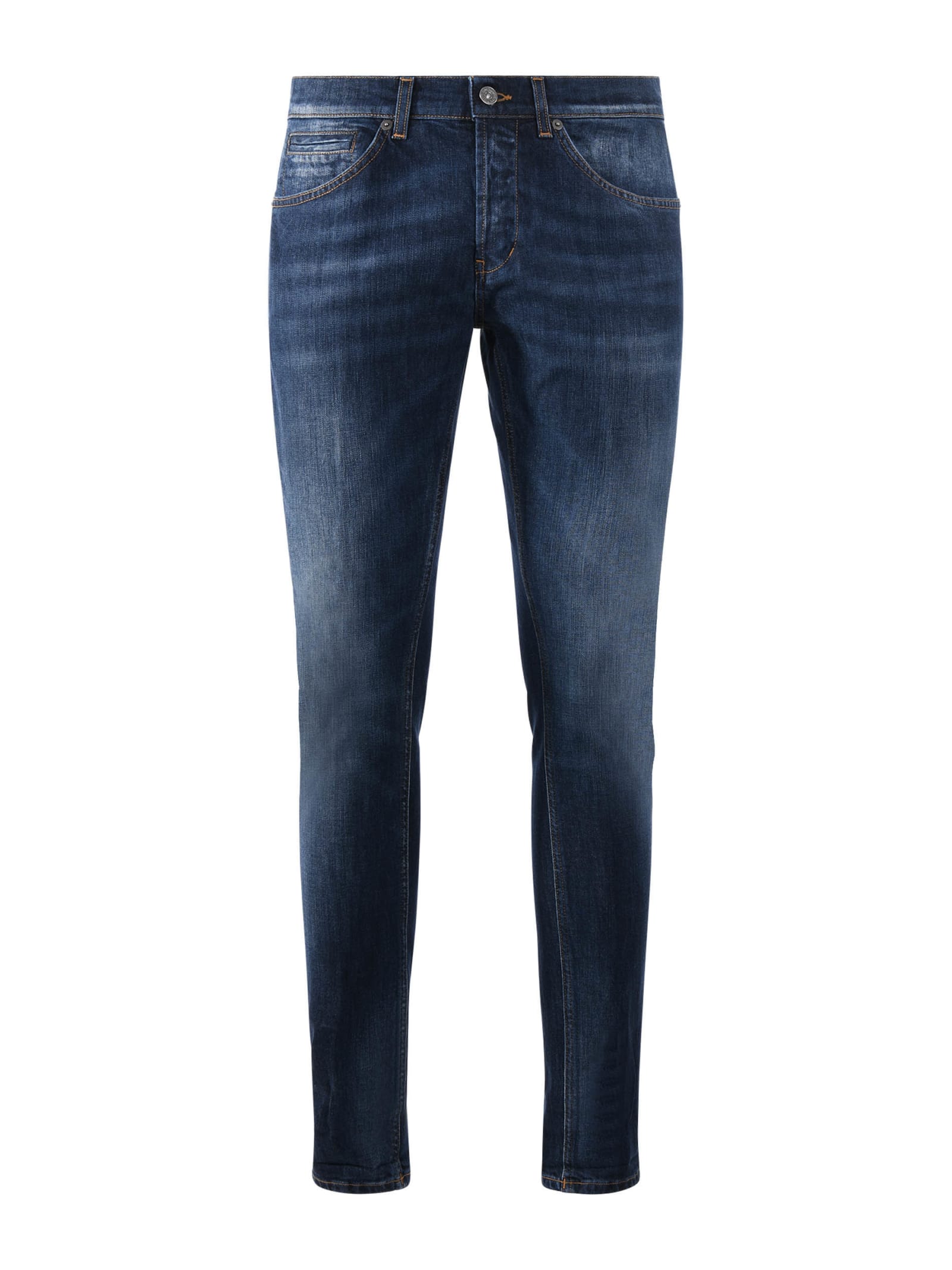 George Skinny Fit Jeans In Dark Blue Stretch Denim