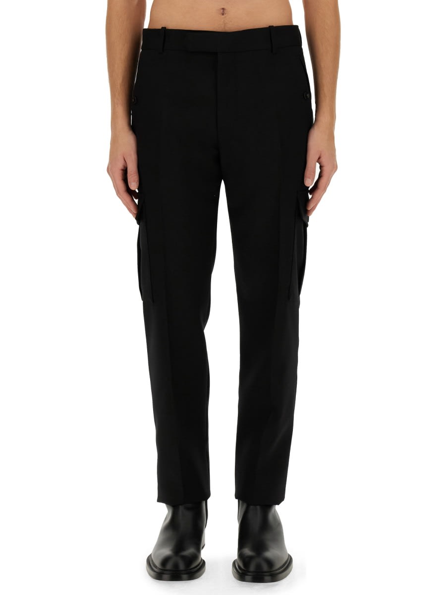 Shop Alexander Mcqueen Military Pants In Black