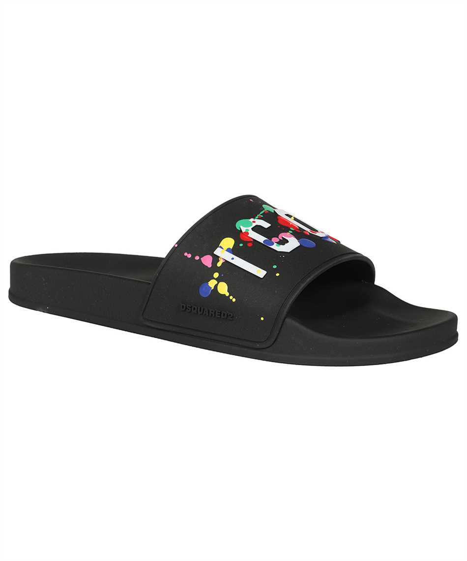 DSQUARED2 BE ICON RUBBER SLIDES 