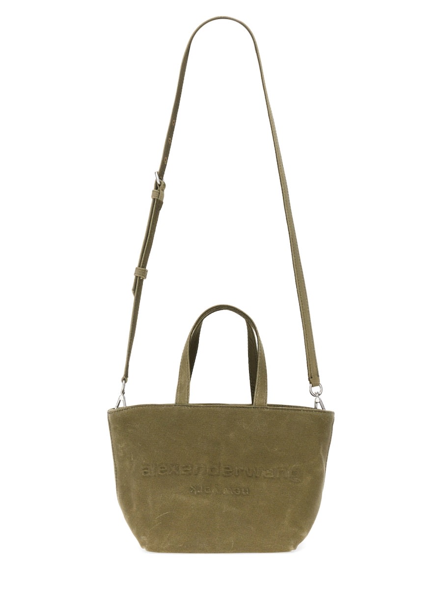 Shop Alexander Wang Small Punch Tote Bag In Beige