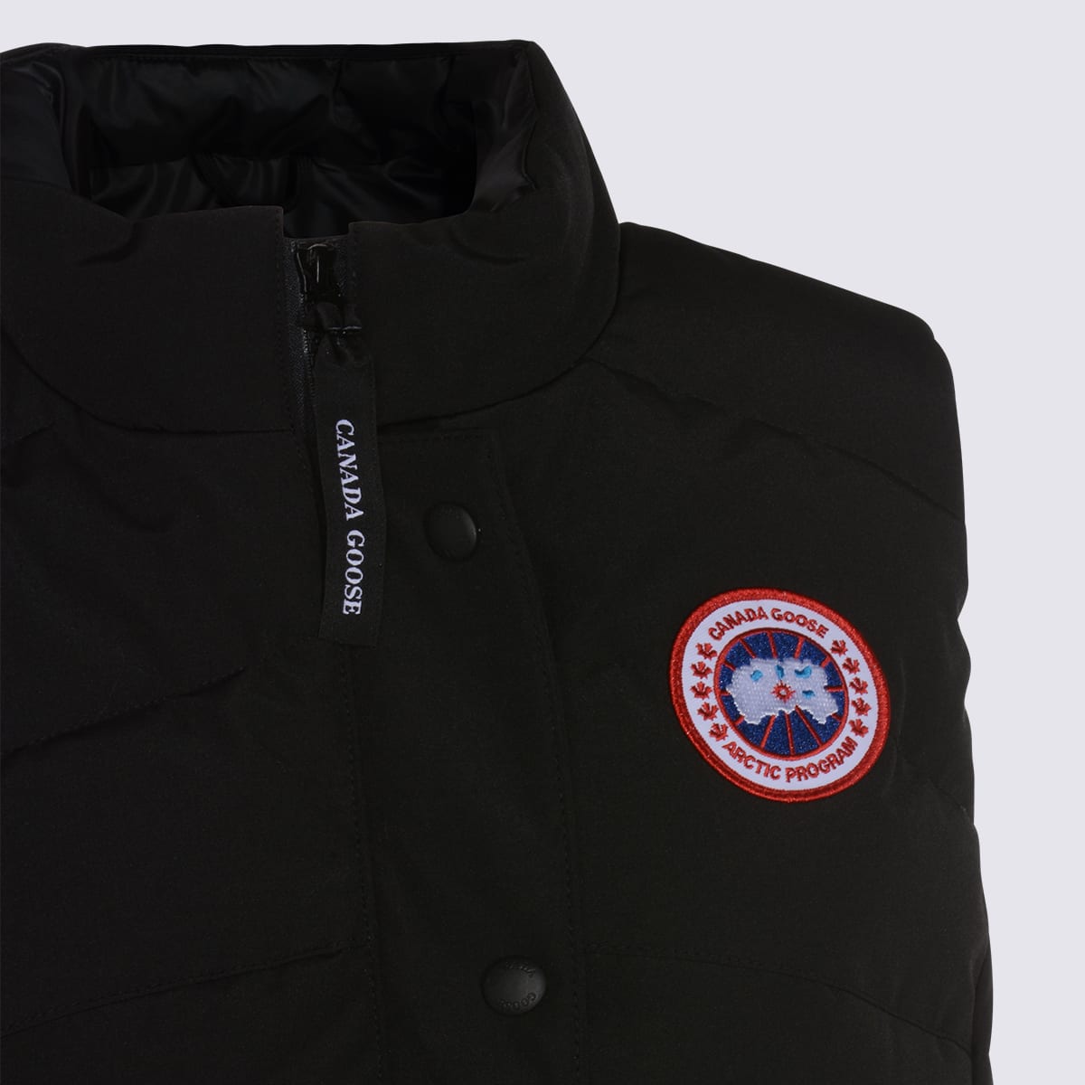 Canada Goose Black Gilet Down Jacket In Blue