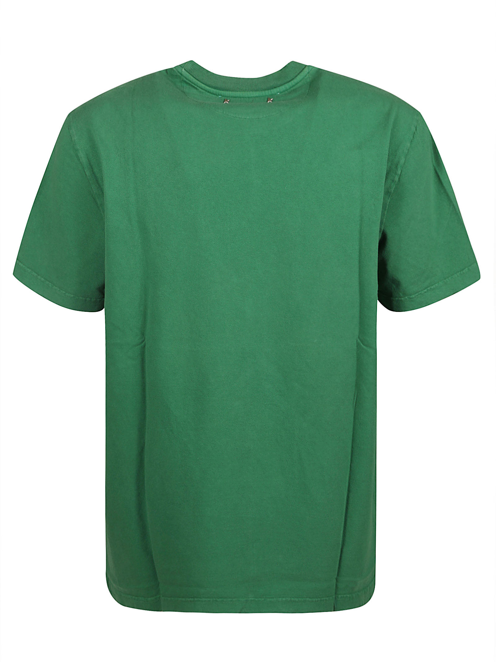 Shop Golden Goose Logo Regular T-shirt In Green