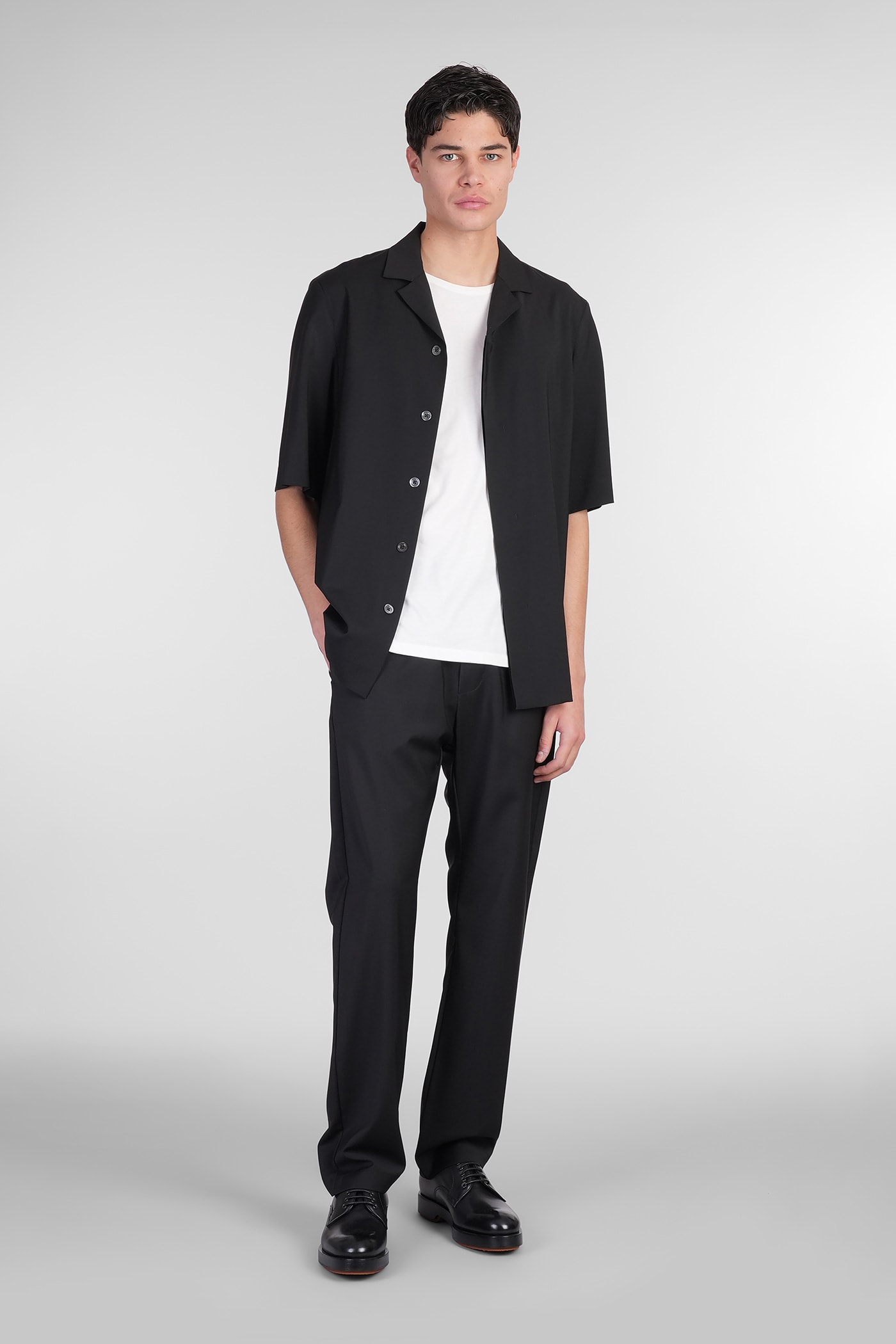 Shop Barena Venezia Atila Shirt In Black Wool
