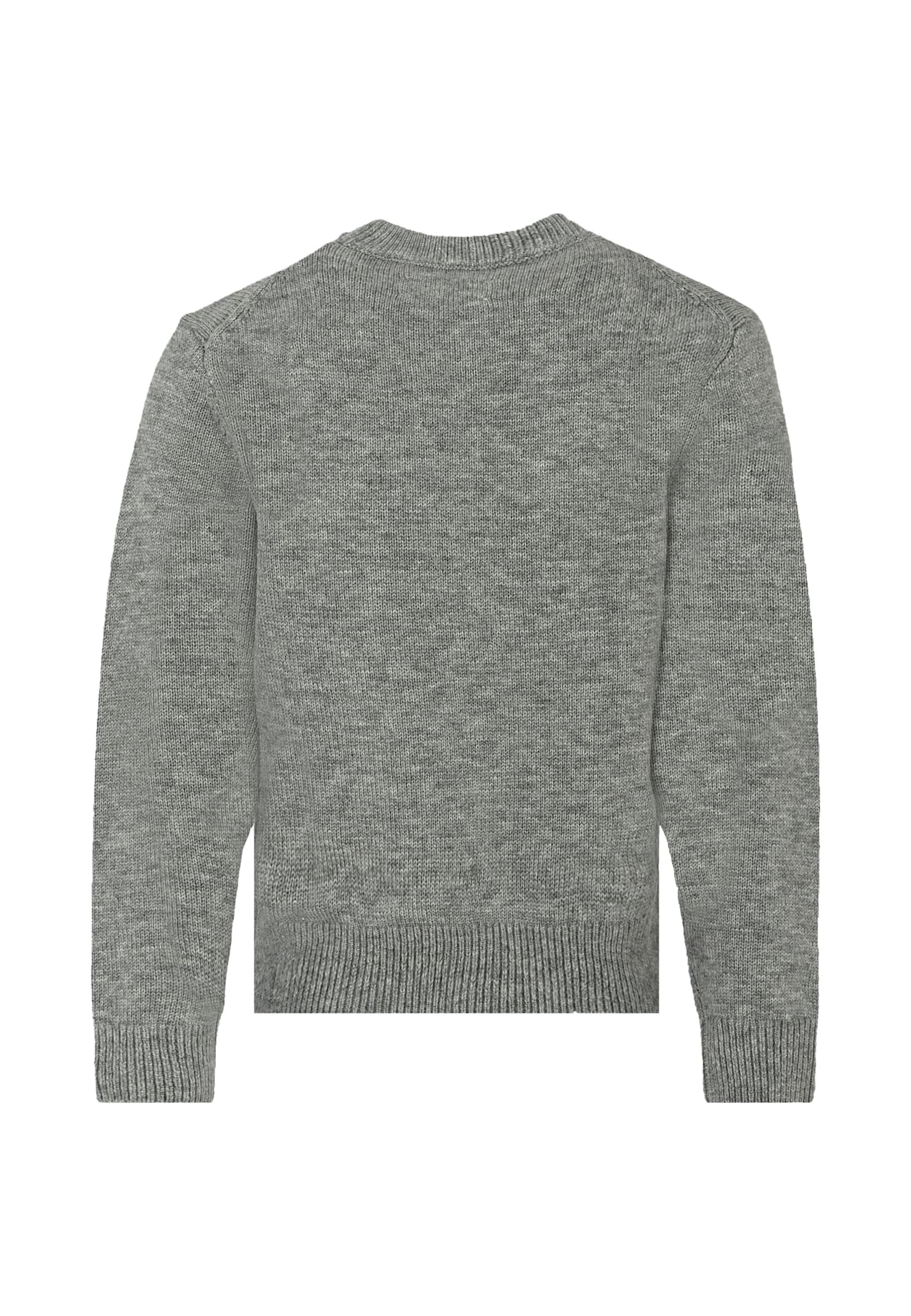 Zadig & Voltaire Grey Sweater For Kids With Logo In Gray