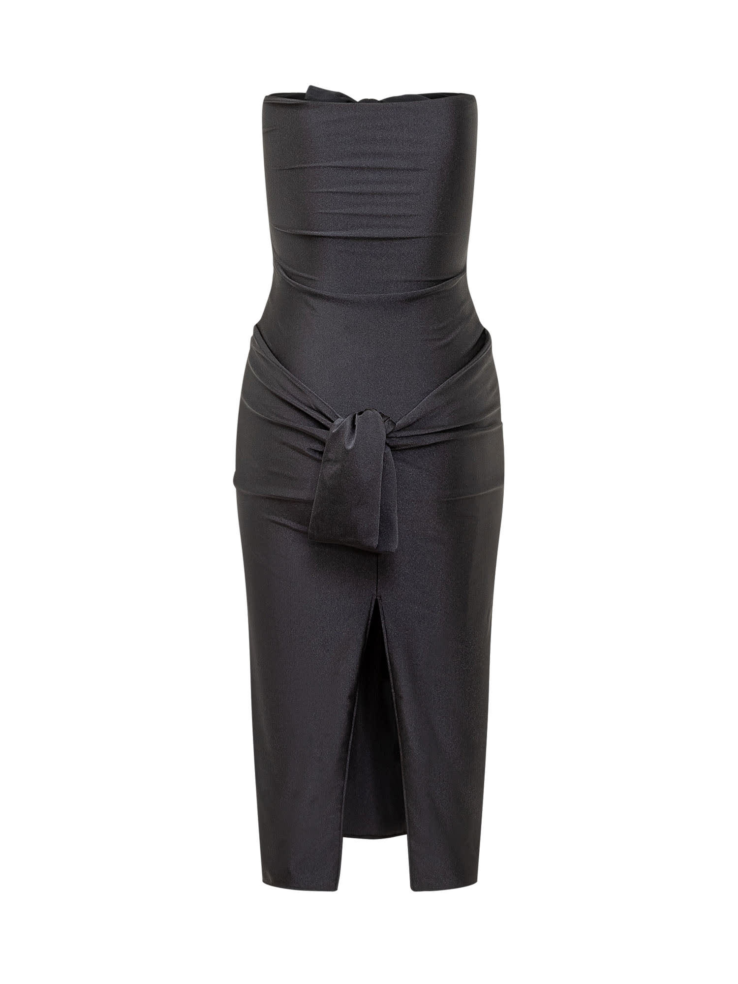 Shop Coperni Dress With Knots In Black