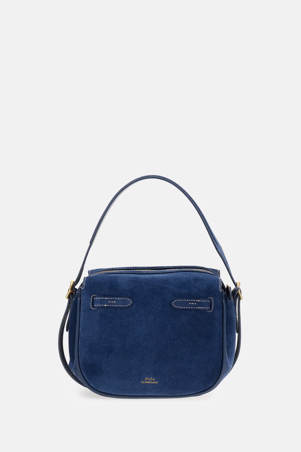 Polo Ralph Lauren Satchel Suede Small Bag In Blue