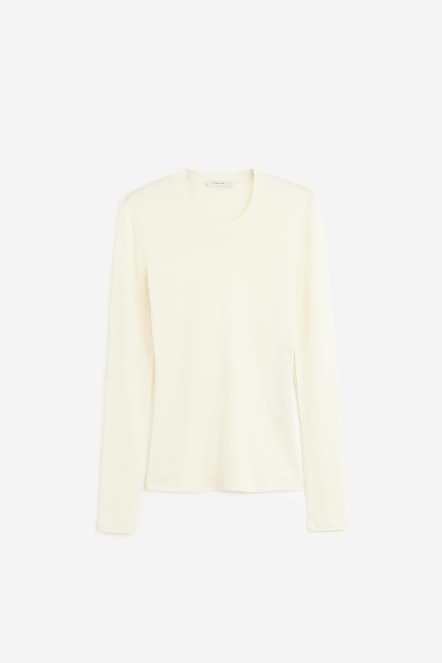 Lemaire Rib Long Sleeve Longsleeve In Cream | ModeSens