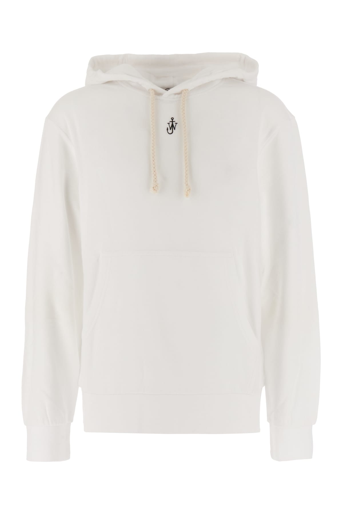 Shop Jw Anderson White Cotton Blend Oversize Sweatshirt In 001