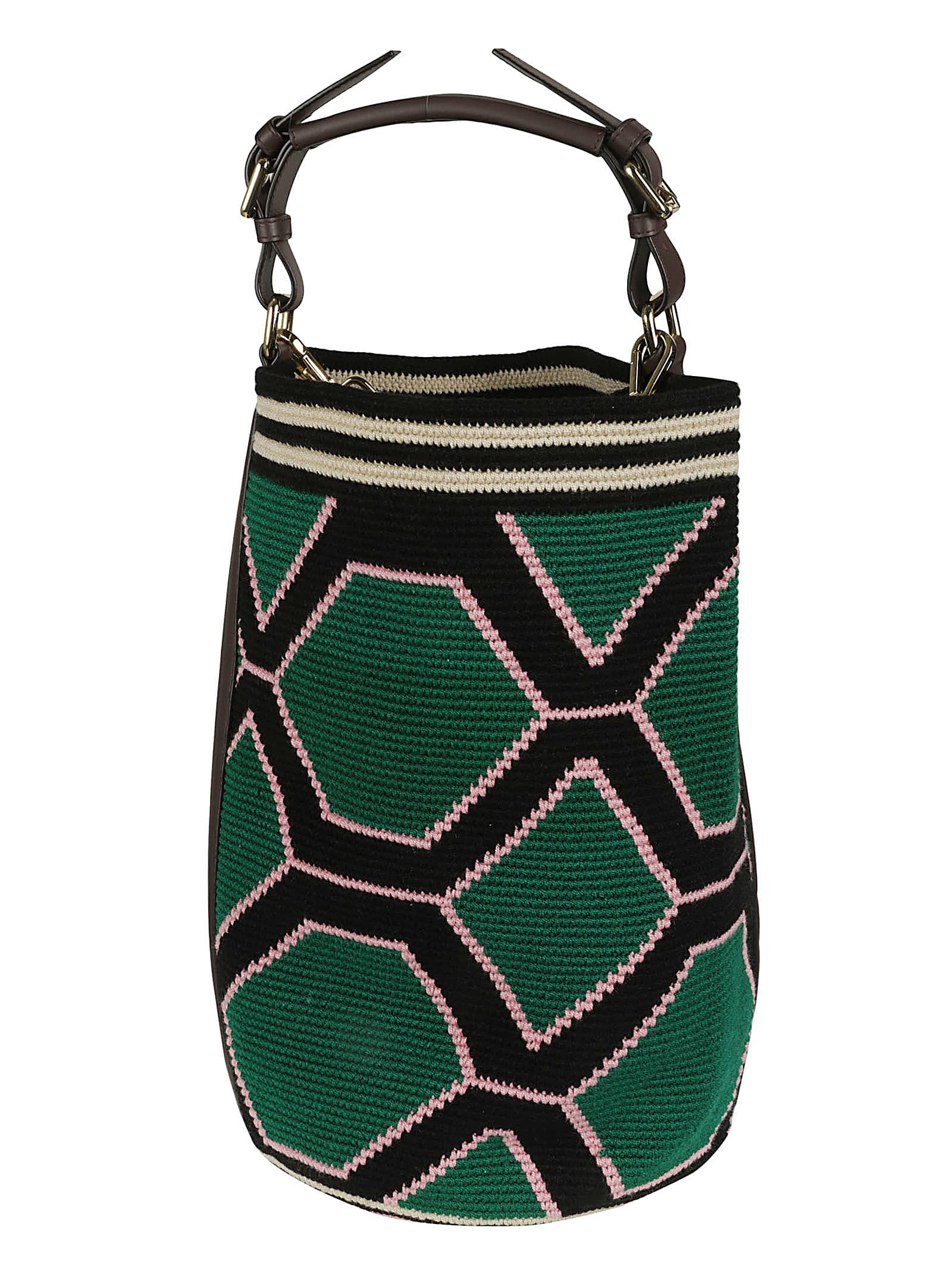 Shop Colville Knitted Bucket Bag In Multicolour