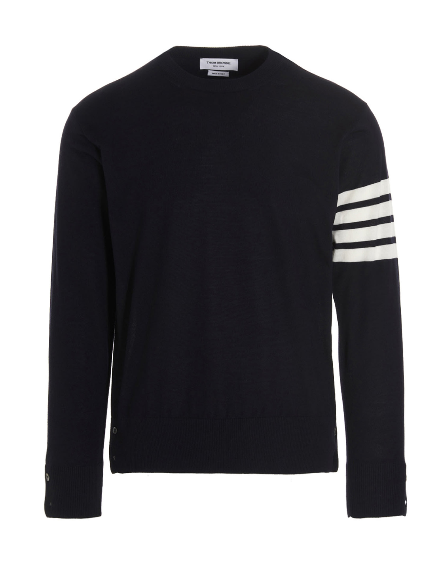 Shop Thom Browne 4 Bar Sweater In Blue