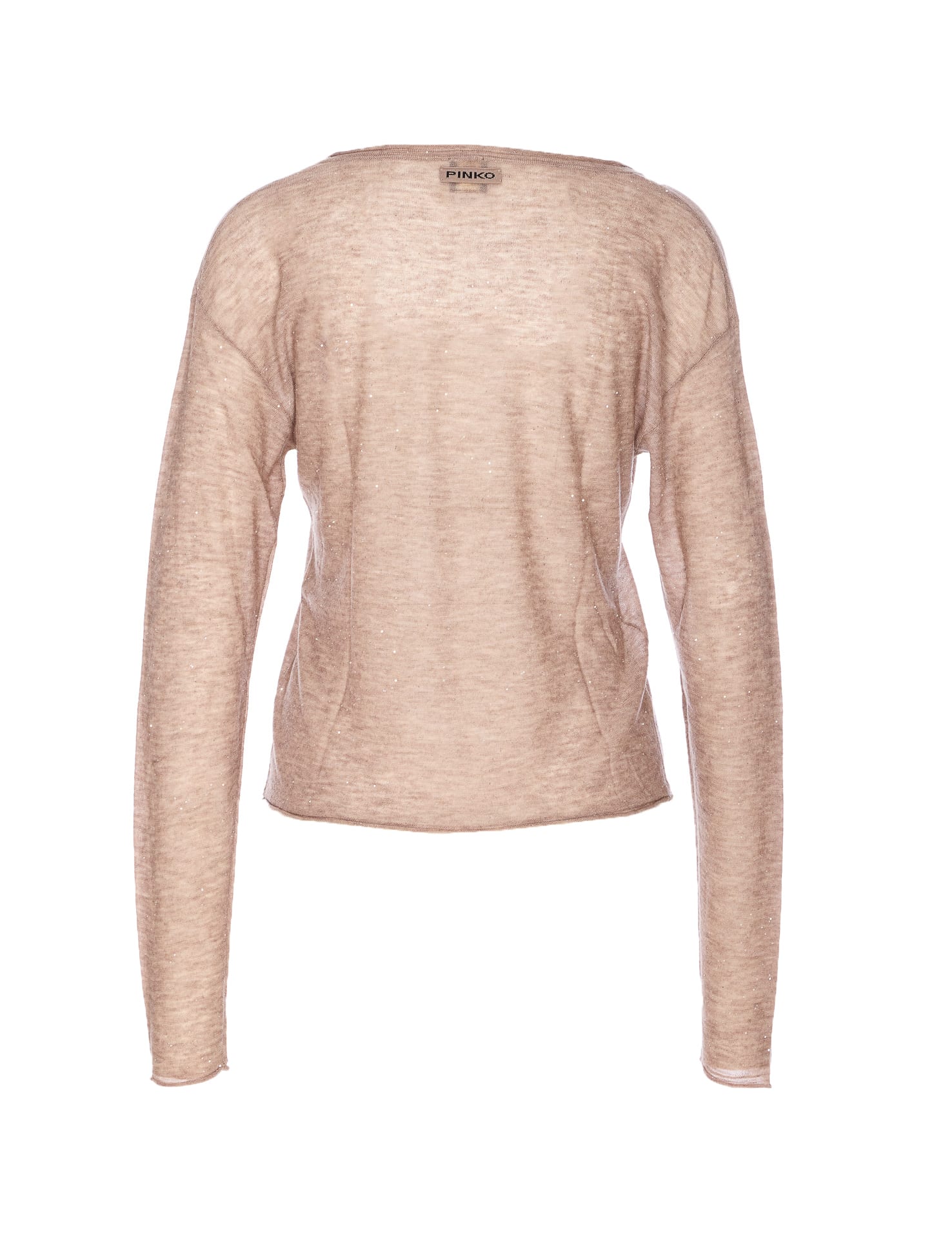 Pinko Salomone Wool Sweater With Micro Sequins In Multi