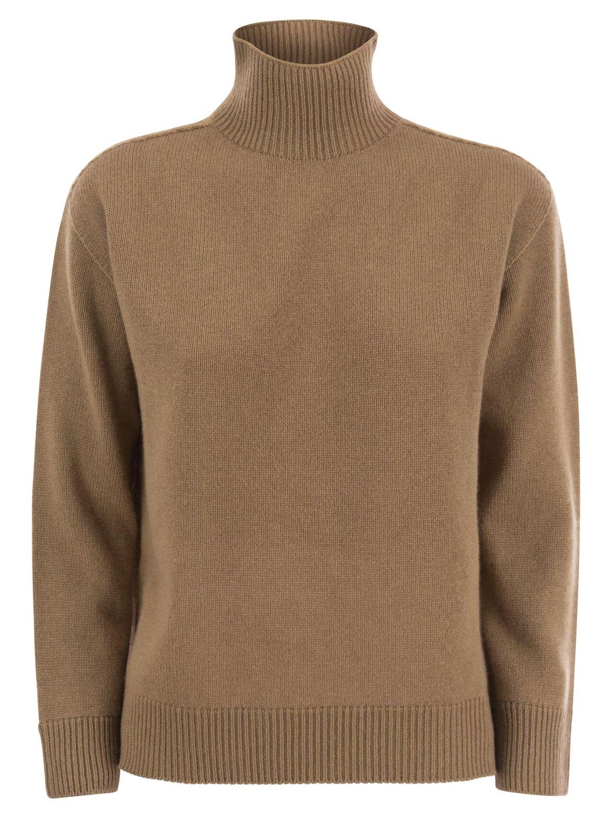 Shop 's Max Mara Turtleneck Knitted Jumper In Cammello