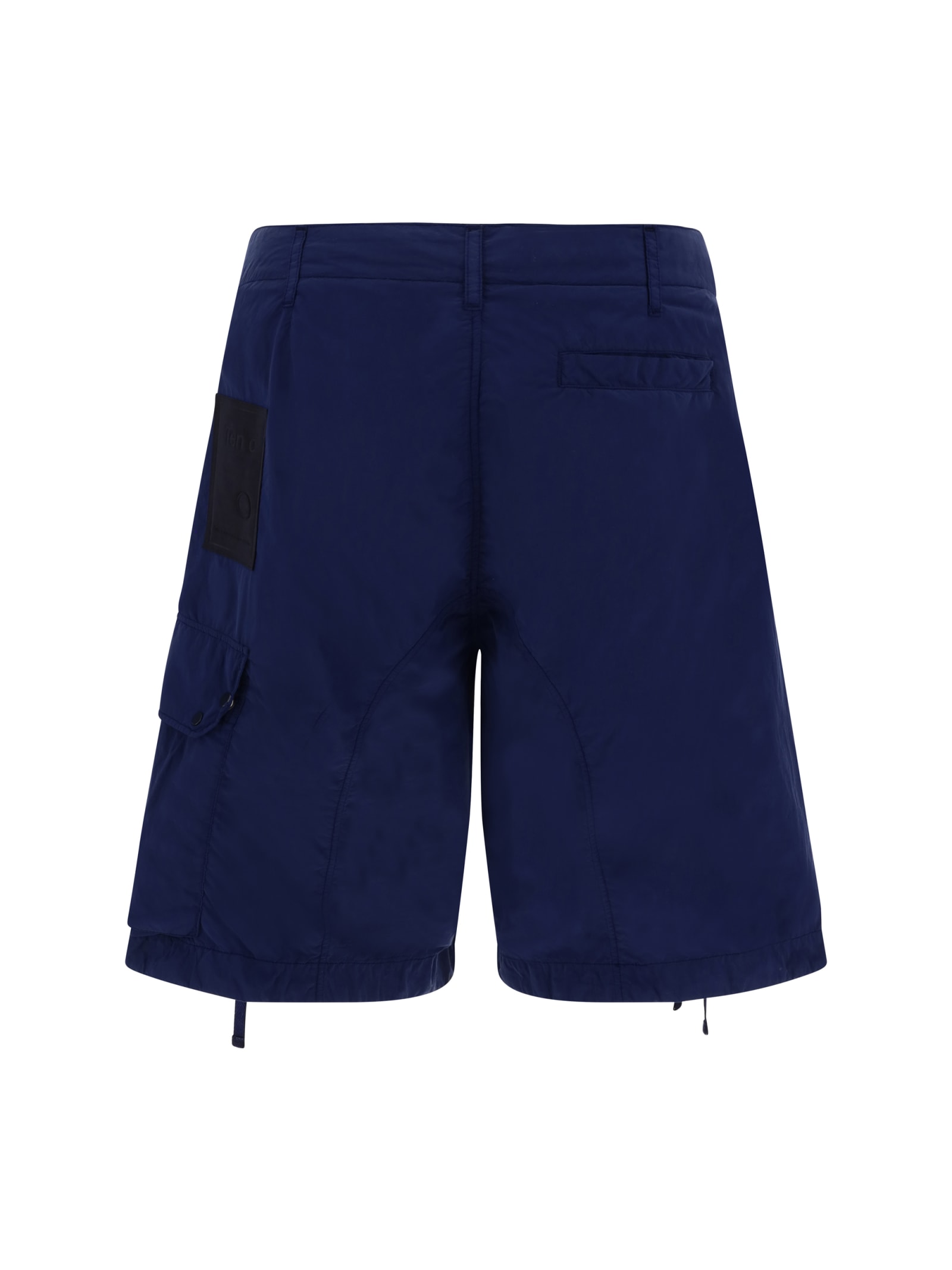 Shop Ten C Shorts In Blu Notte