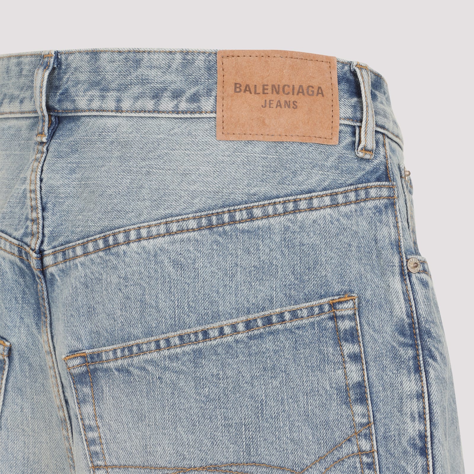 Balenciaga Light Blue Denim Jeans In Classic