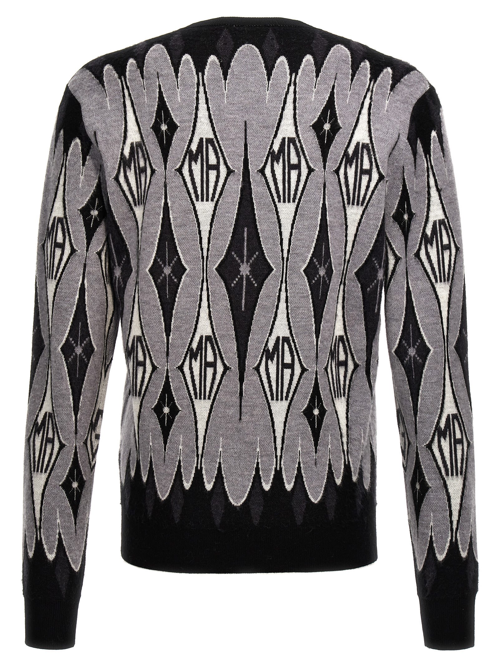 Shop Amiri Argyle Jacquard Sweater In Multicolor