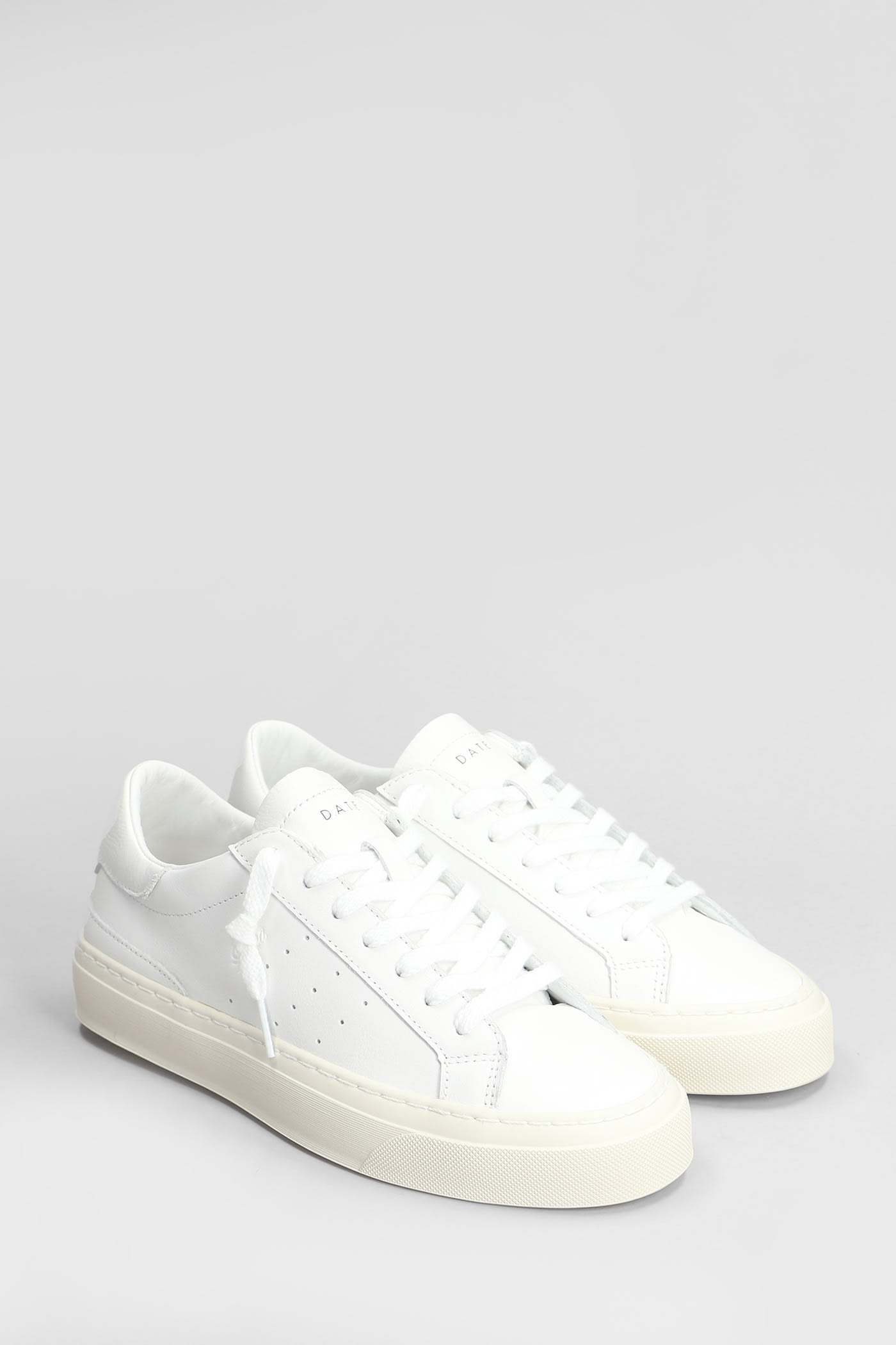 Shop Date Sonica Sneakers In White Leather