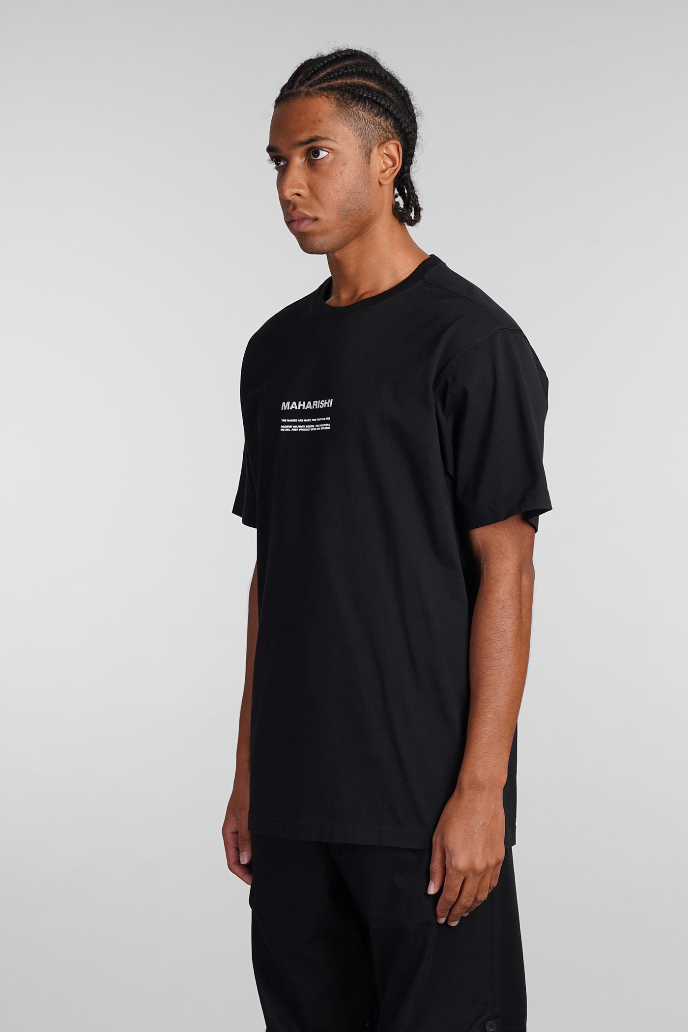 Shop Maharishi Pax Cultura T-shirt In Black Cotton