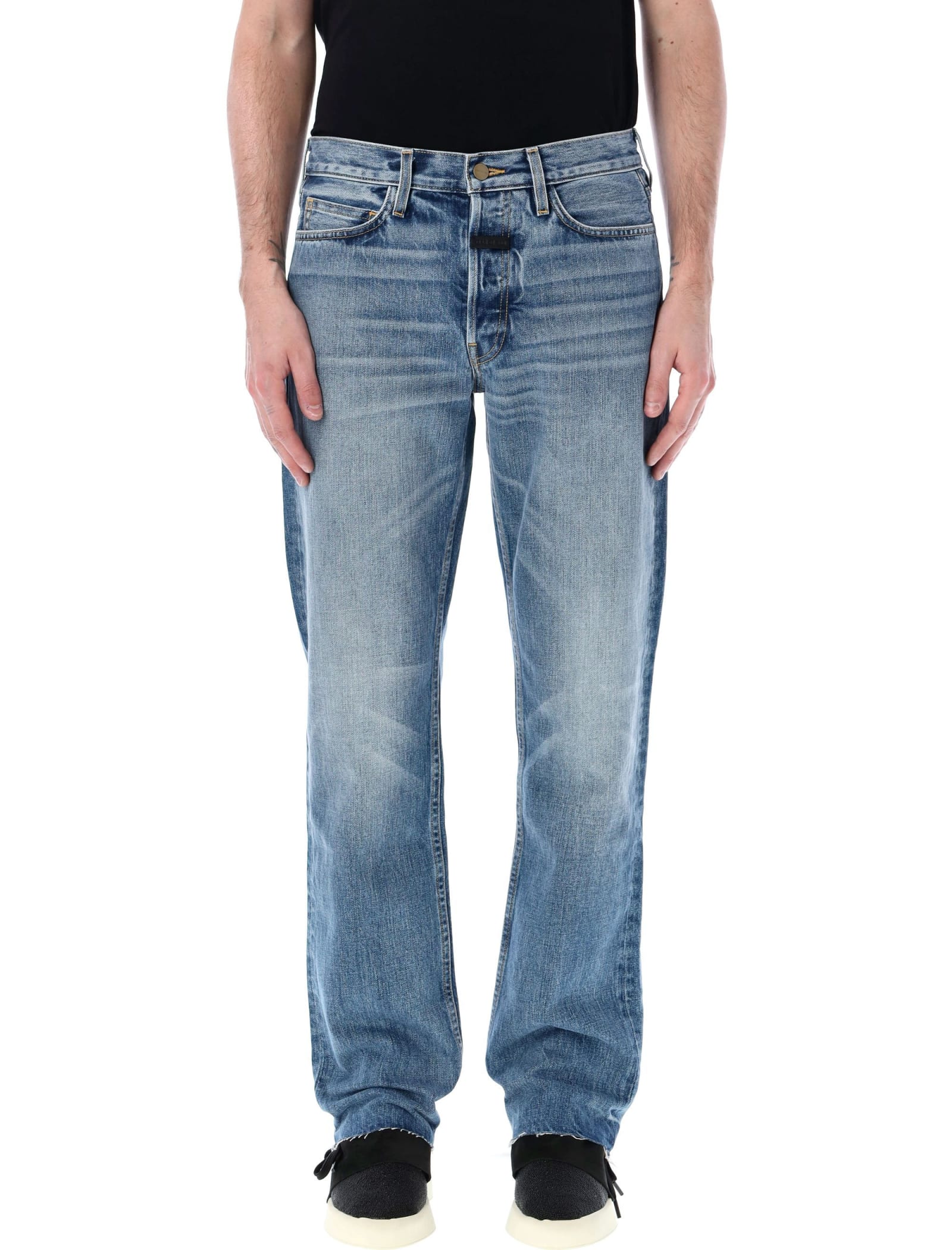 Shop Fear Of God Collection 8 Jeans In Indigo Blue