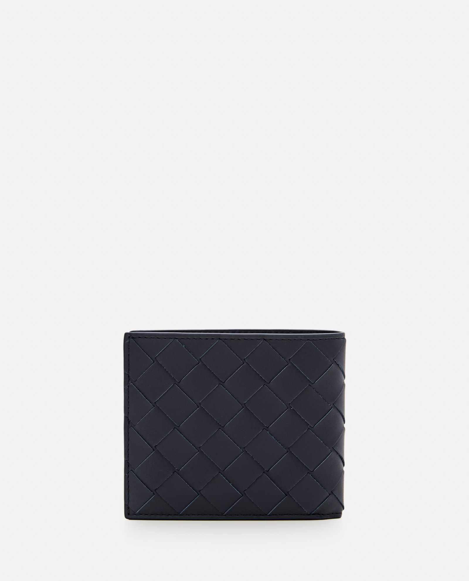 Shop Bottega Veneta Bi-fold Intreccio Wallet In Blue