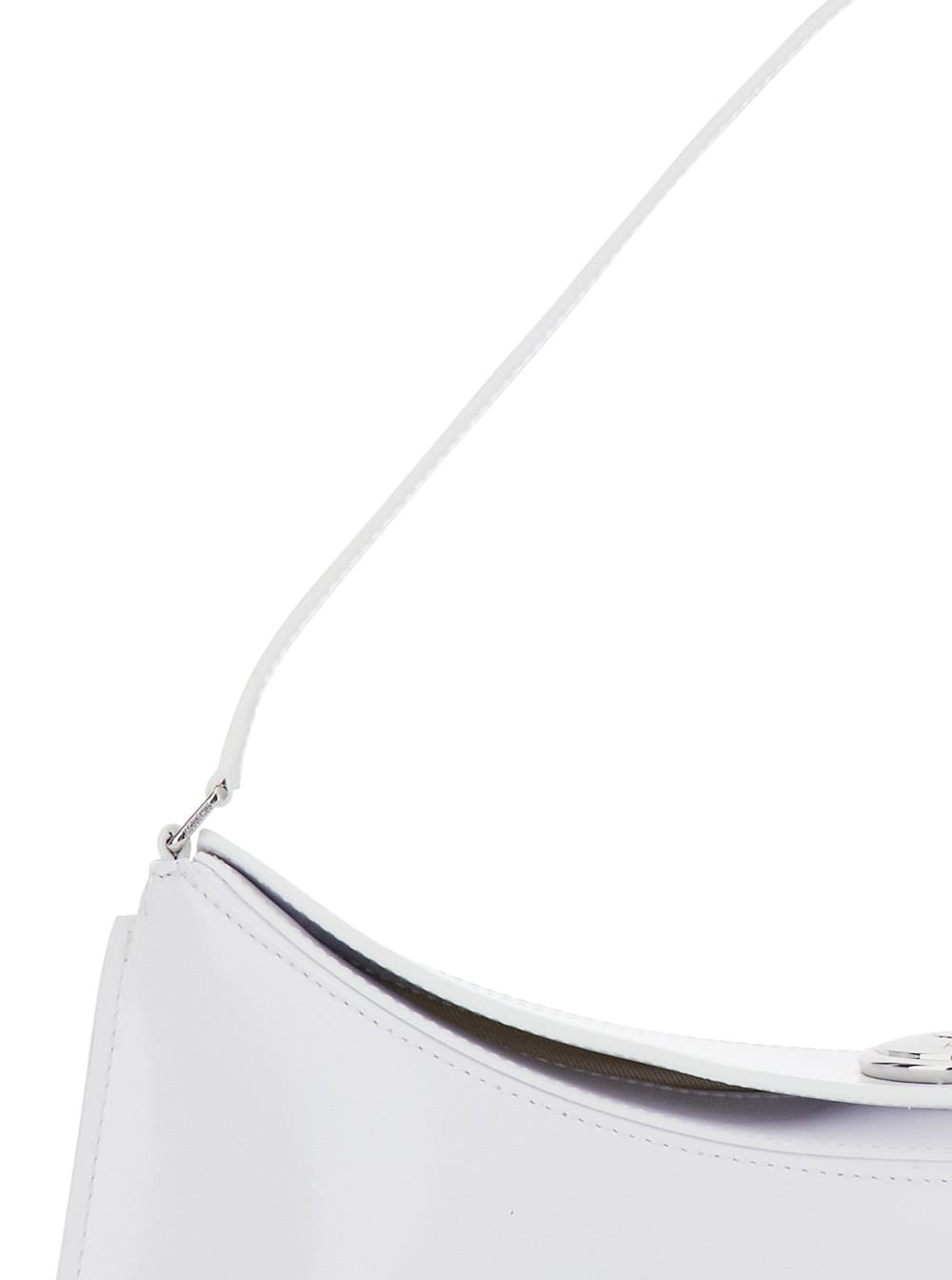 Jacquemus Le Calisso White Shoulder Bag With Engraved Snap Button In Leather Woman In White