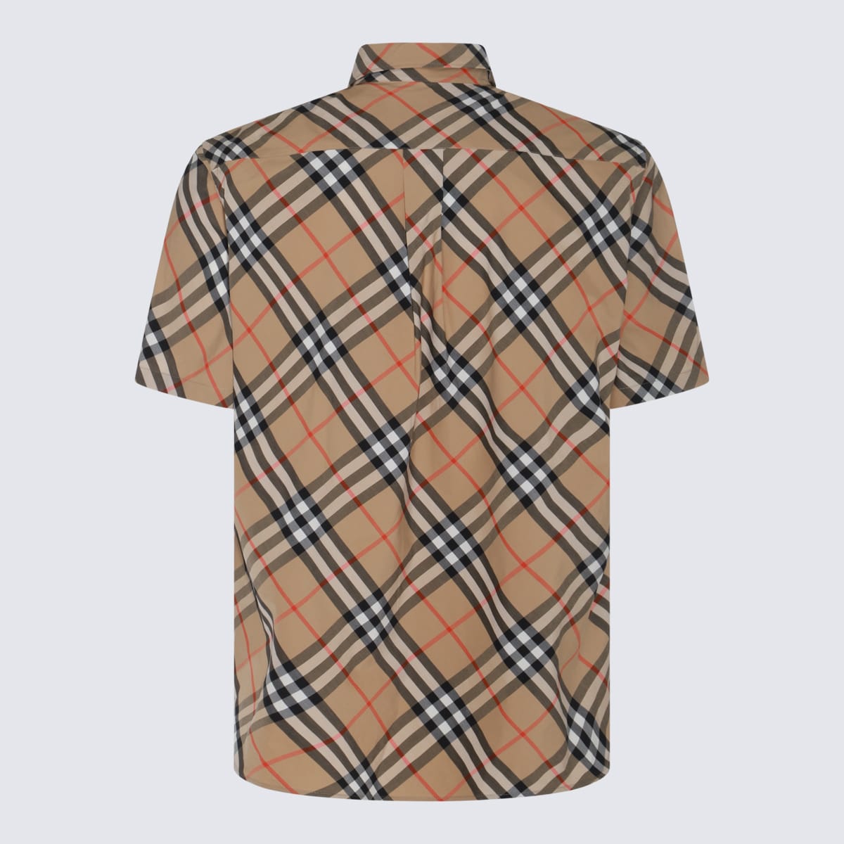Shop Burberry Beige Cotton Shirt In Sand Ip Check