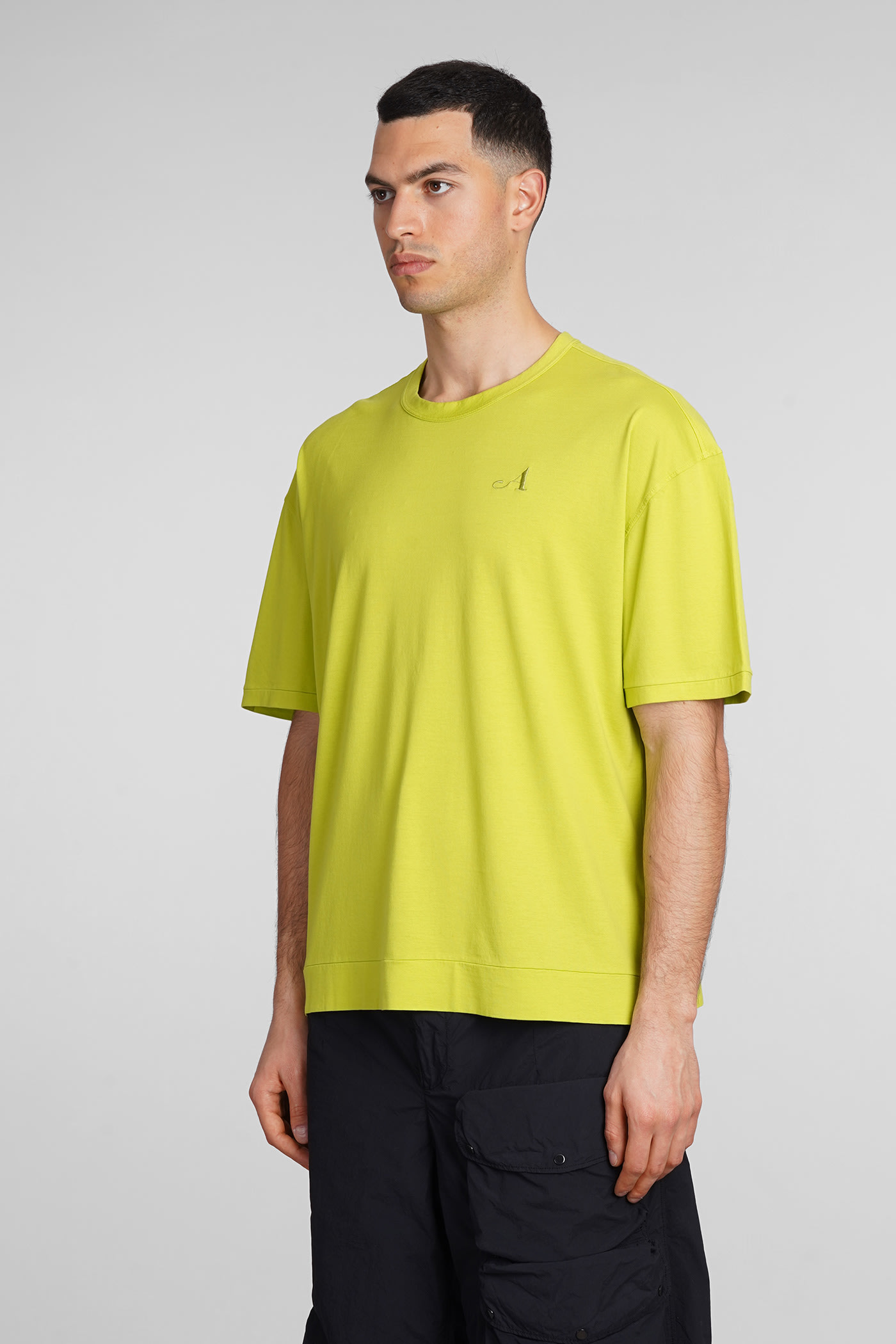 Shop Ten C T-shirt In Green Cotton