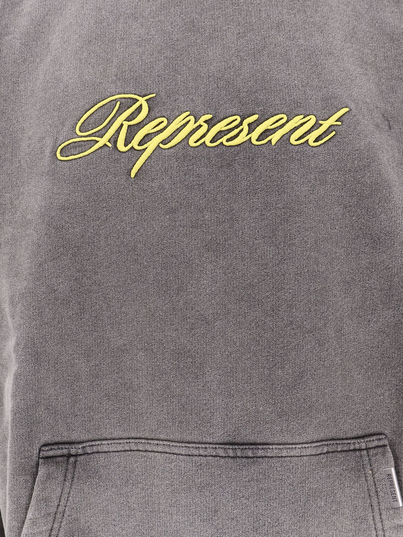 Represent Hooded Cotton Sweatshirt Kangaroo Pocket In Purple