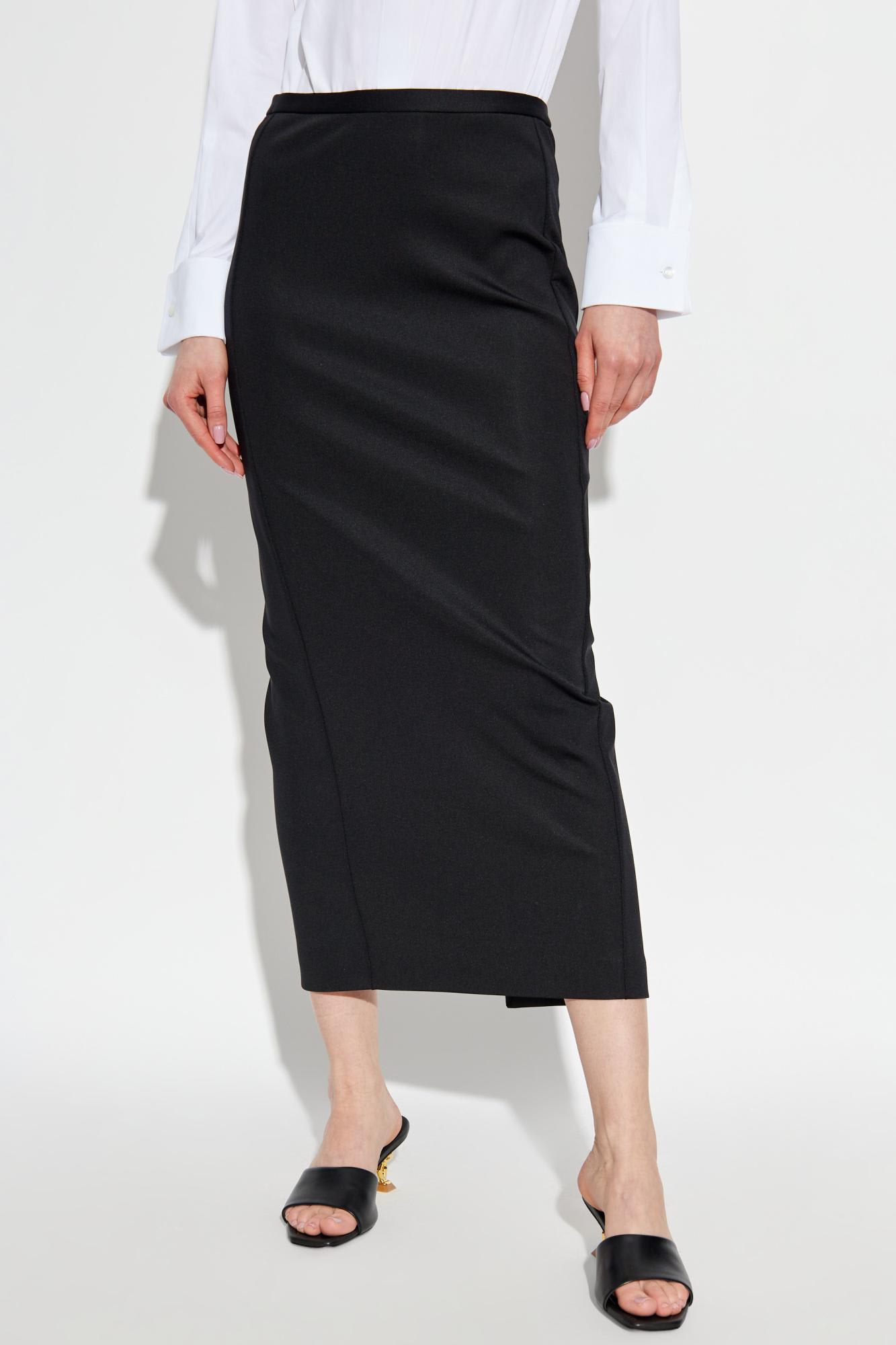 Max Mara Women's Charme Jersey Skirt Black | Size 44 | 2511771012600005 In Nero